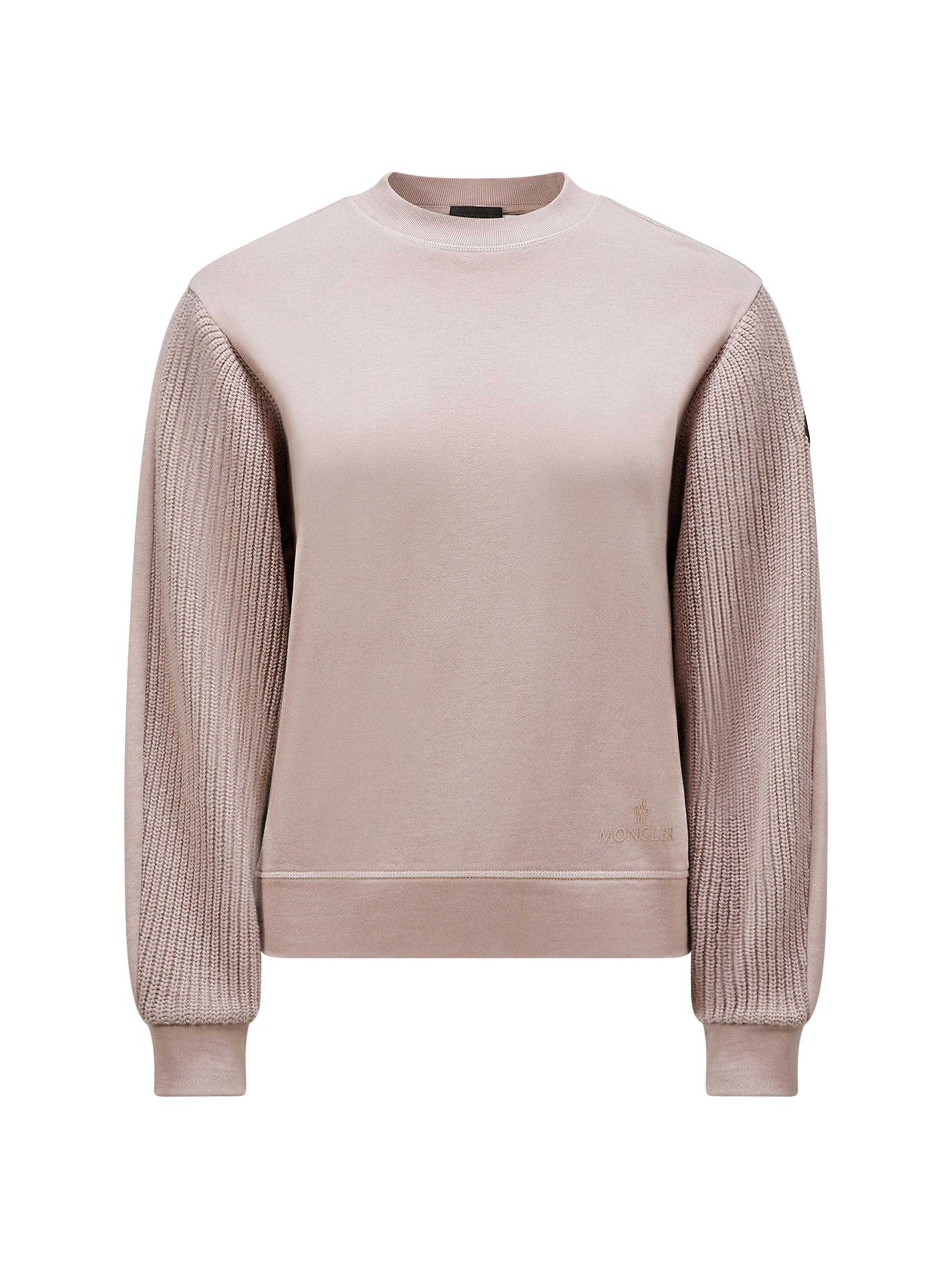 Moncler Women's Cotton Fleece Crewneck Sweatshirt - Pink