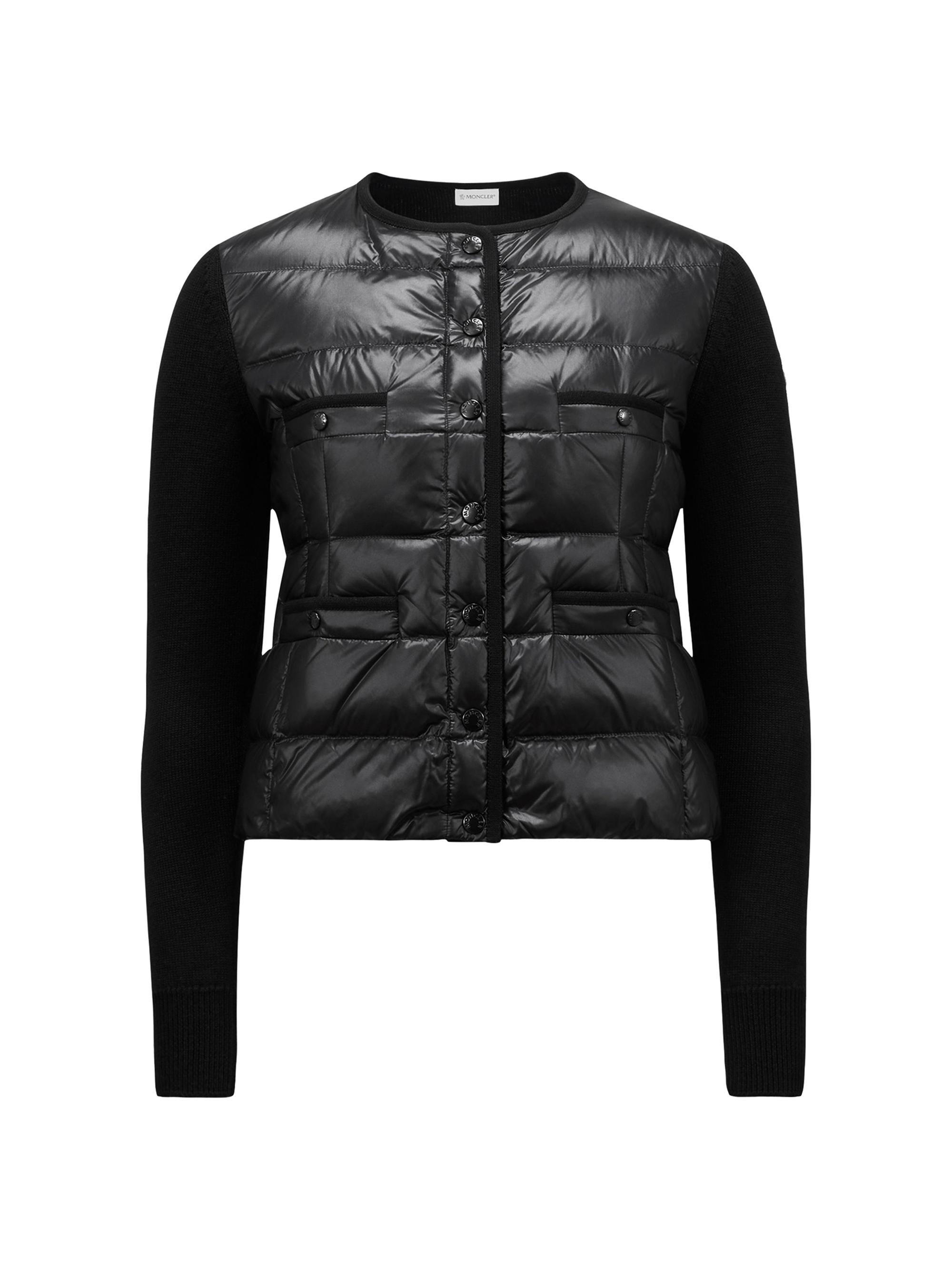 Moncler Snap Front Down Knit Cardigan | Saks Fifth Avenue
