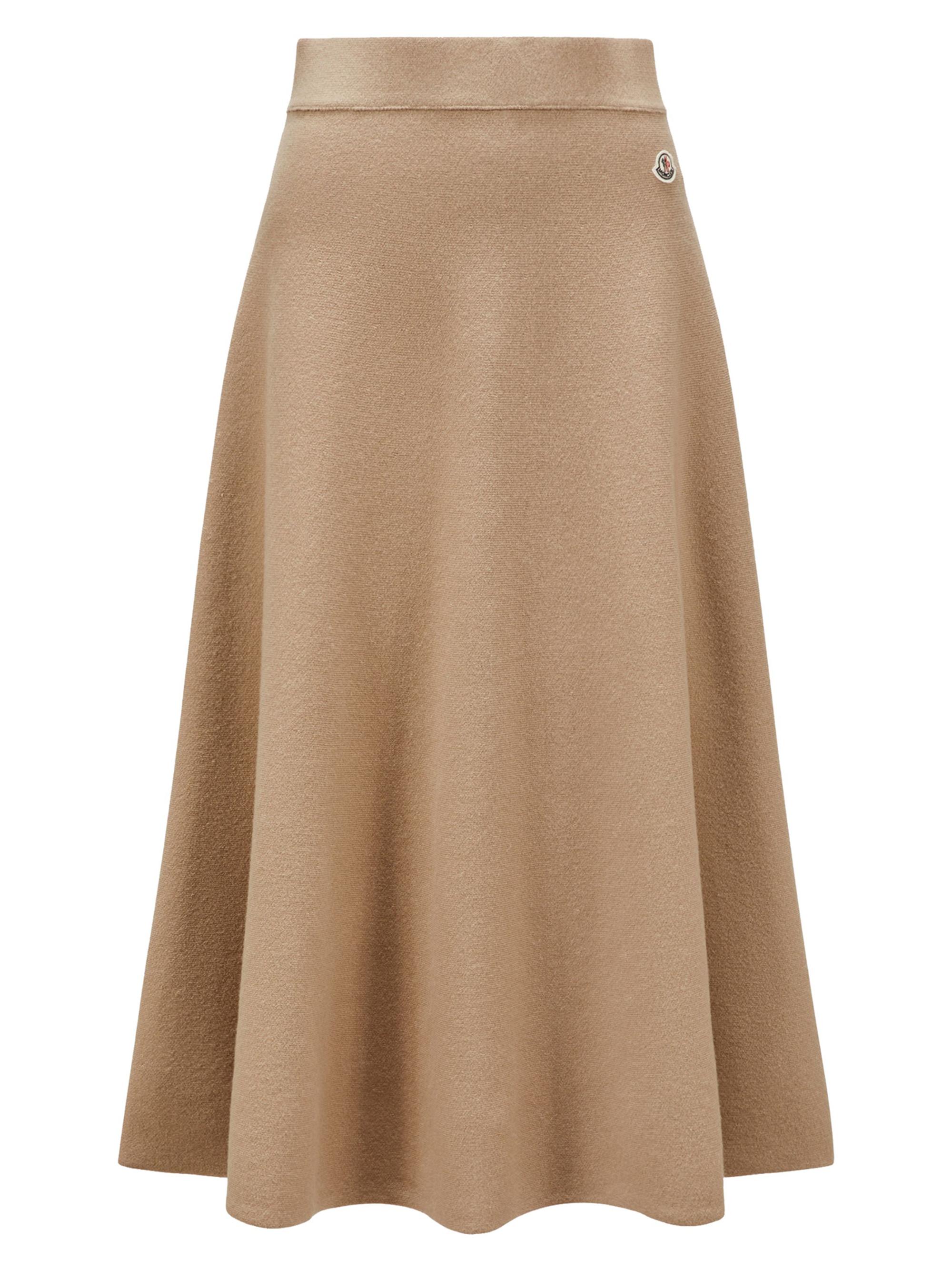 Moncler Women's Carded Wool Midi Skirt - Beige