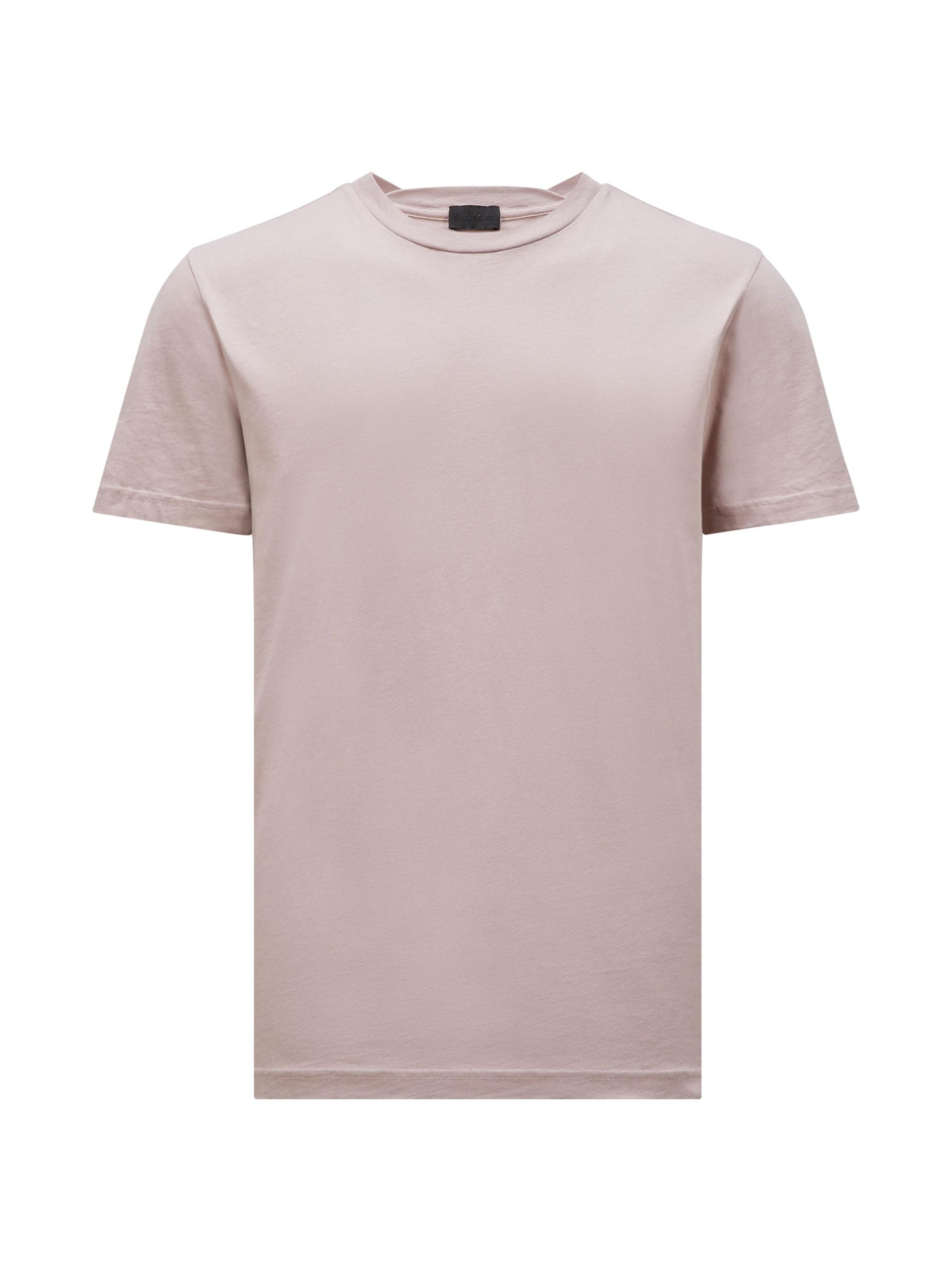 Moncler Men's Short Sleeve Logo T-Shirt - Pink