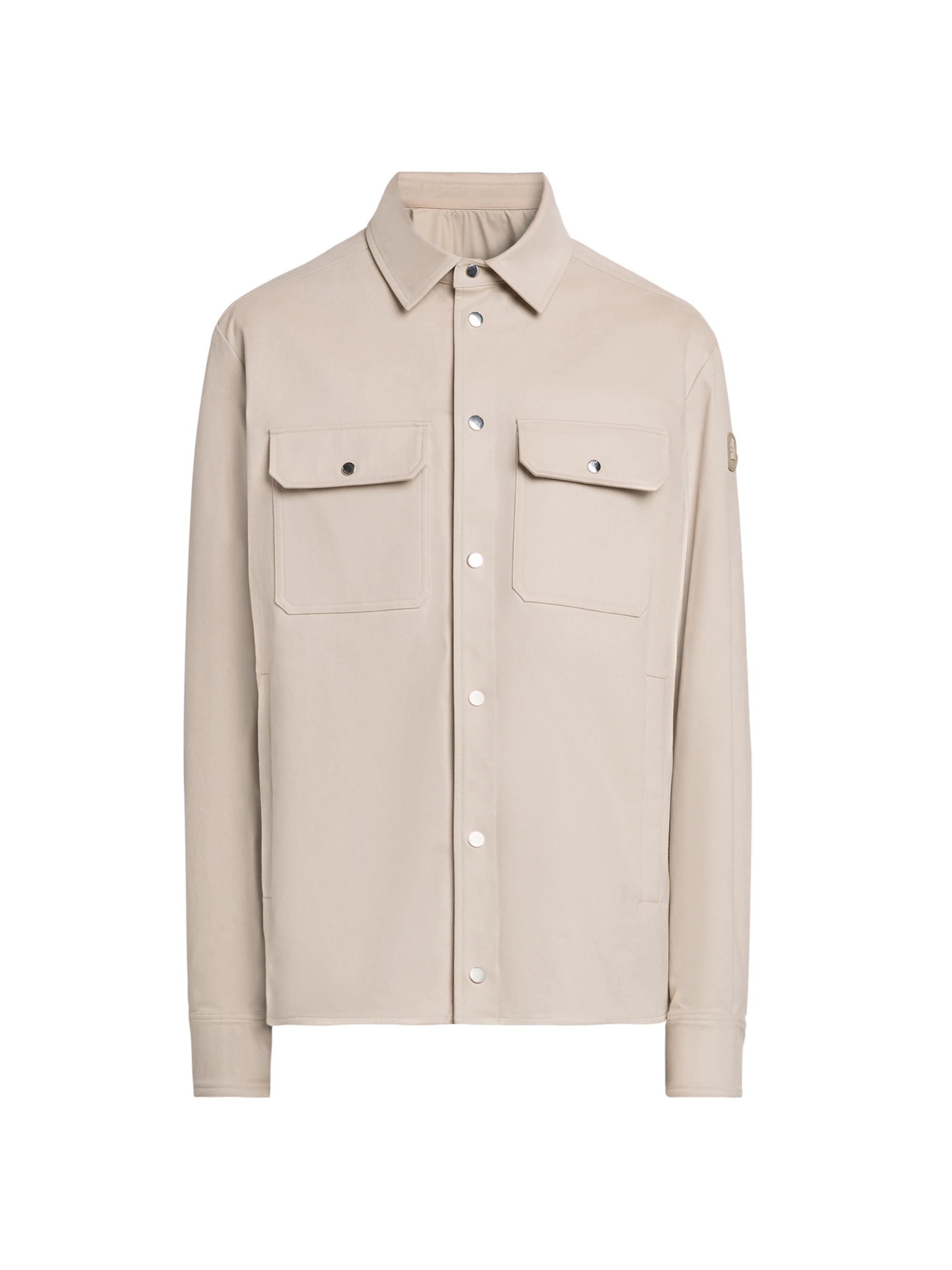 Moncler Men's Button Up Shirt with Front Pockets - Beige