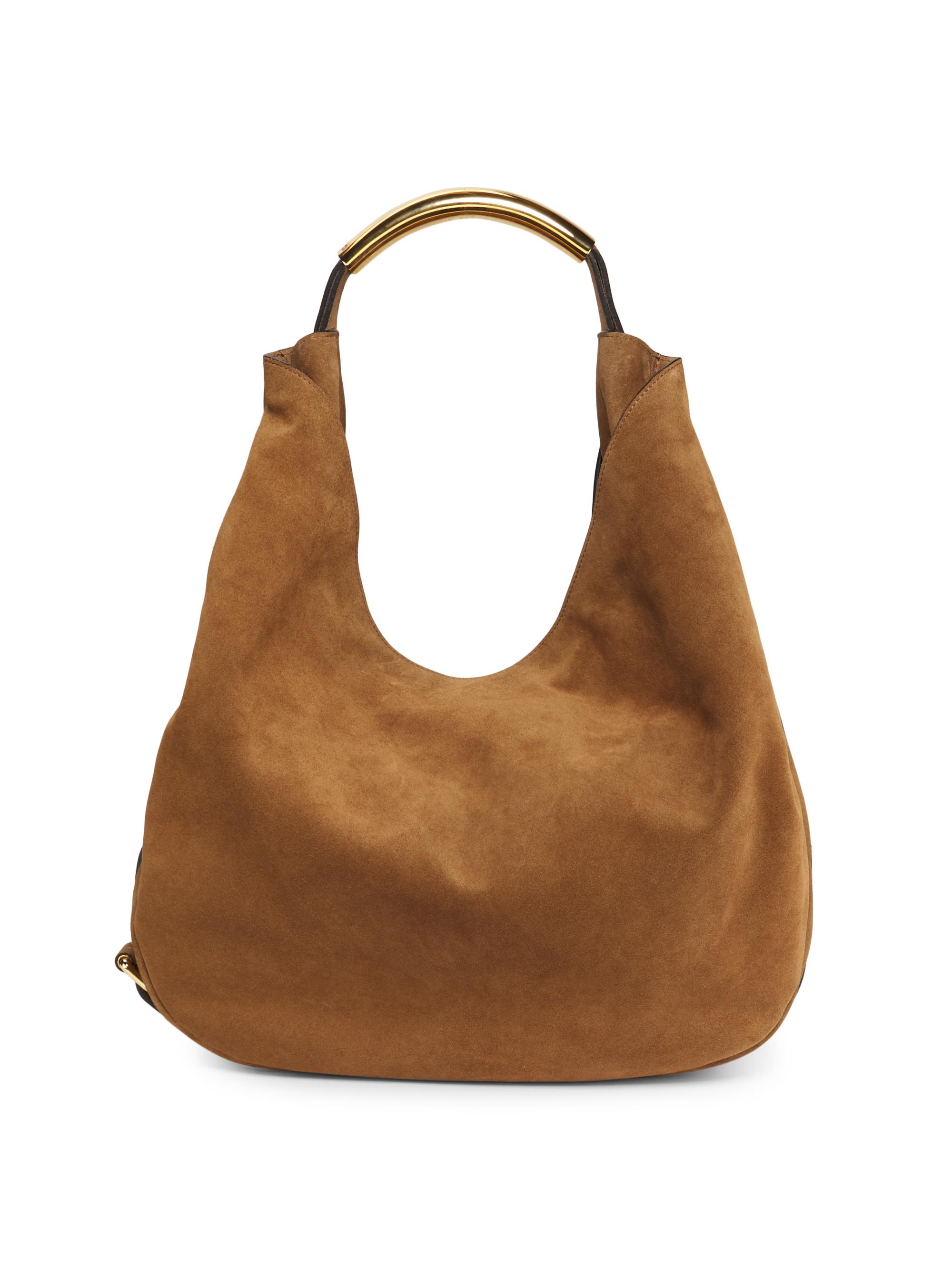 Moschino Chambred Suede Hobo Bag | Saks Fifth Avenue