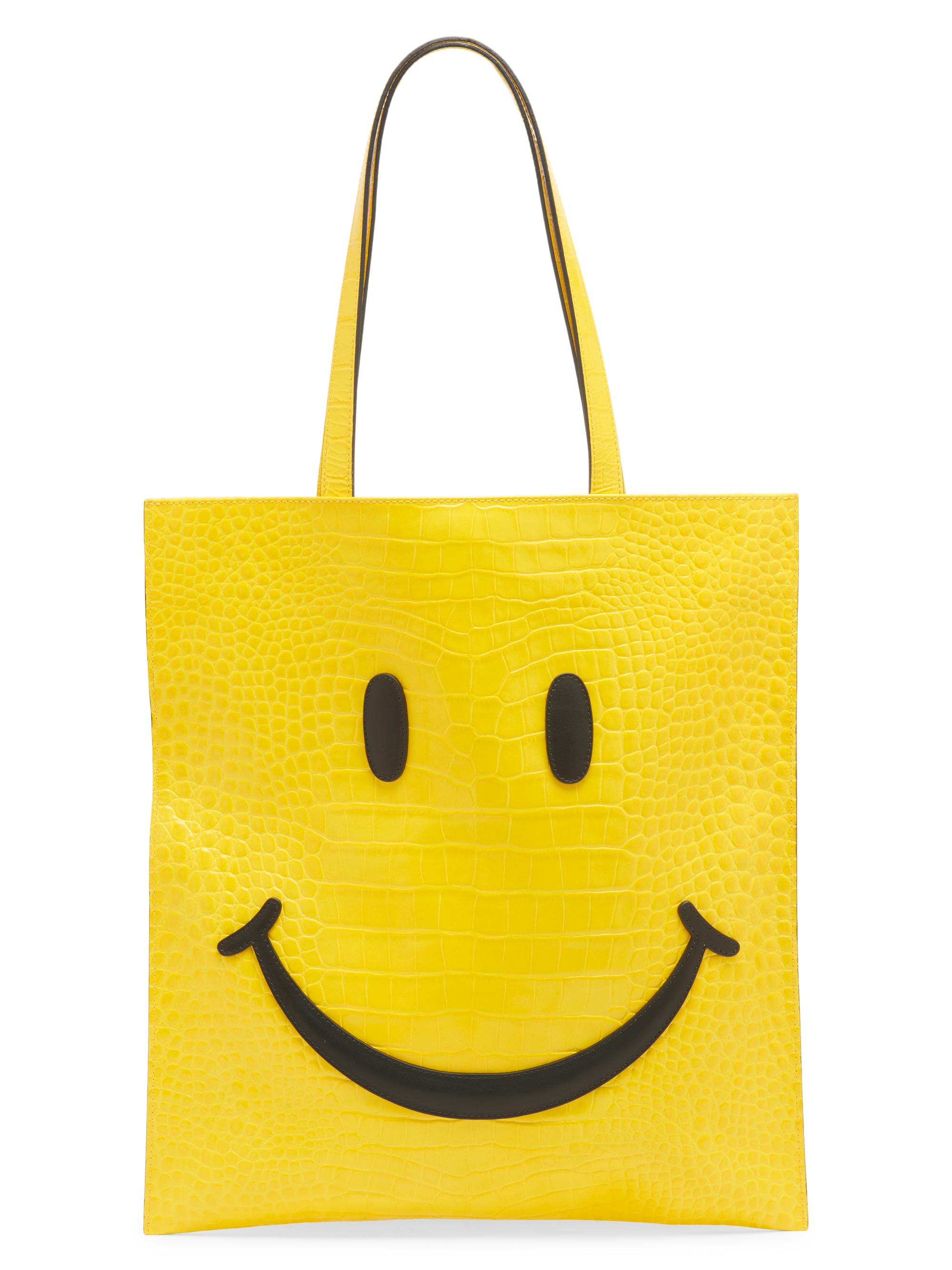 Moschino Women's Smile Embossed Leather Tote Bag - Multi Yellow