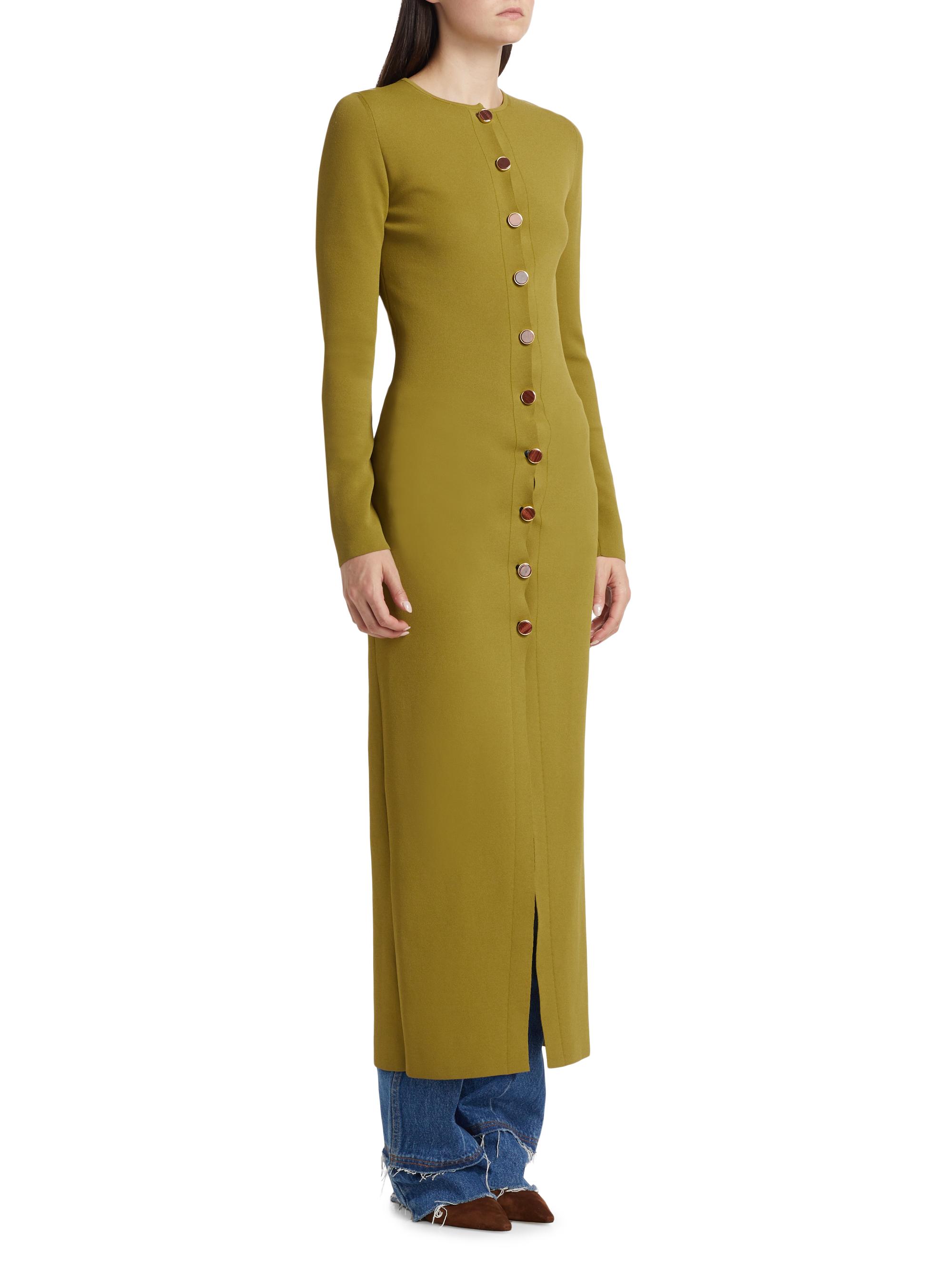 Brandon Maxwell The Emm Knit Button-Front Maxi Dress | Saks Fifth