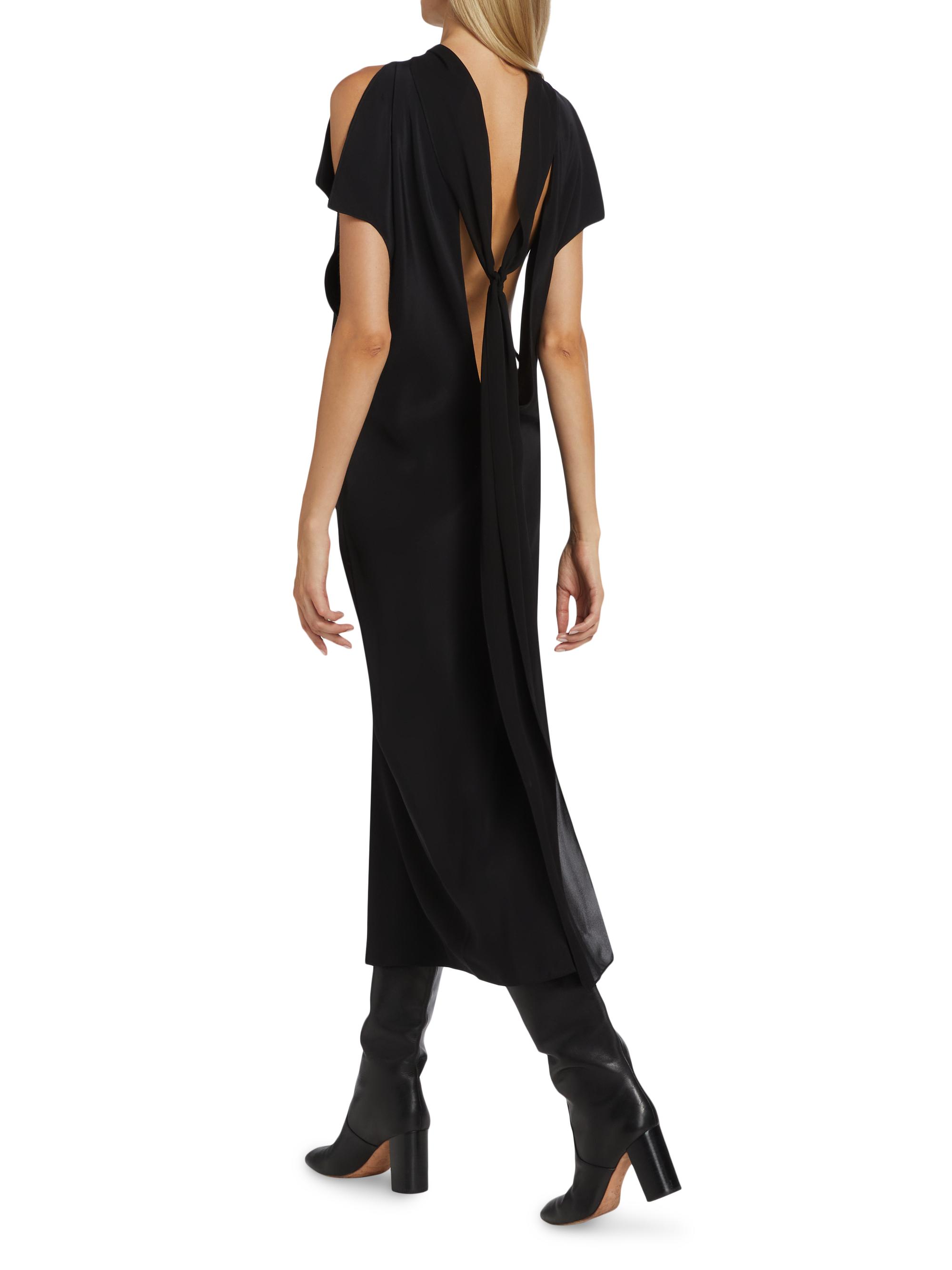 Brandon Maxwell Evie Sleeveless Scarf Midi Shift Dress | Saks