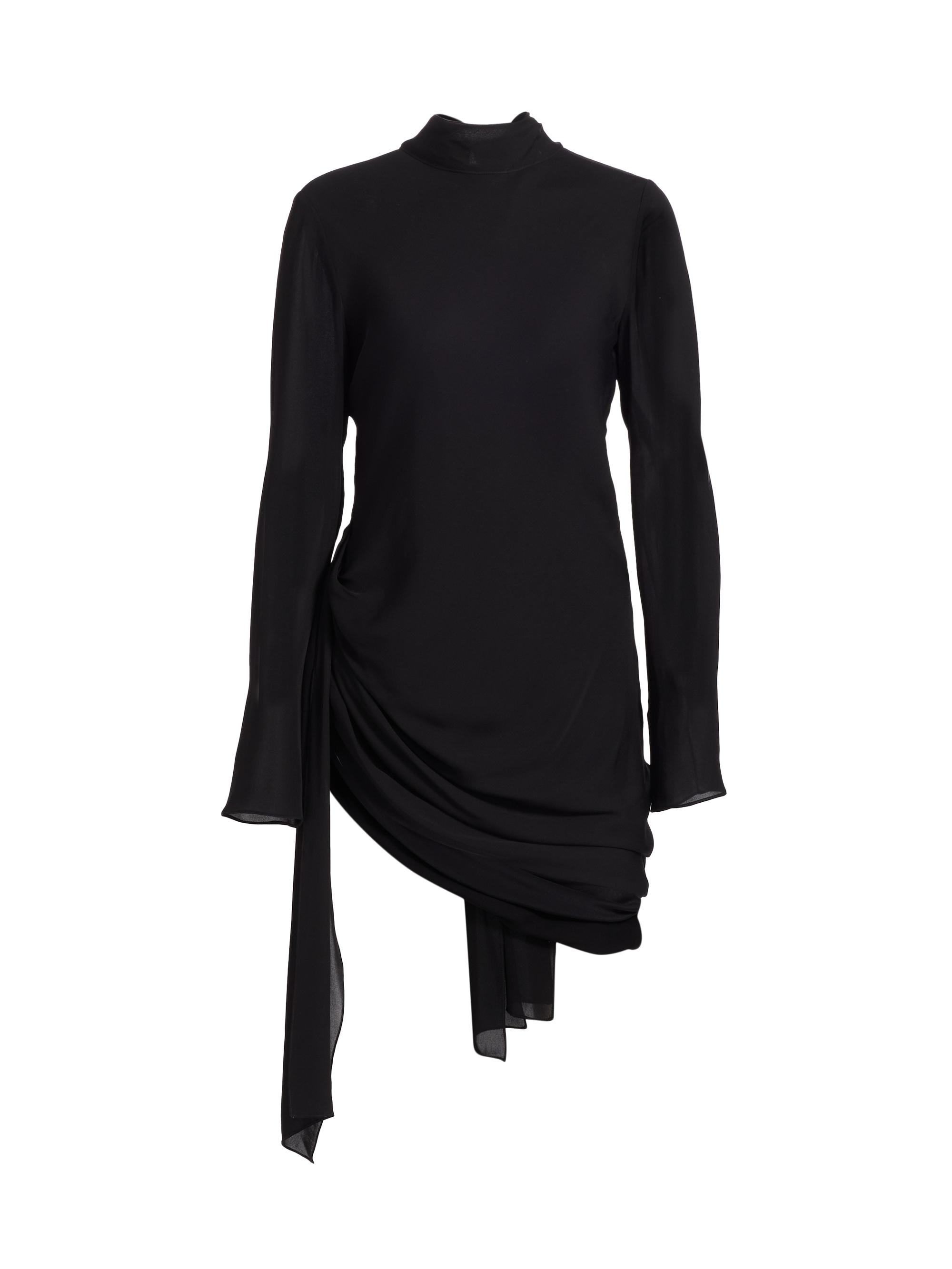 Brandon Maxwell Women's Raina Silk Draped Minidress - Black