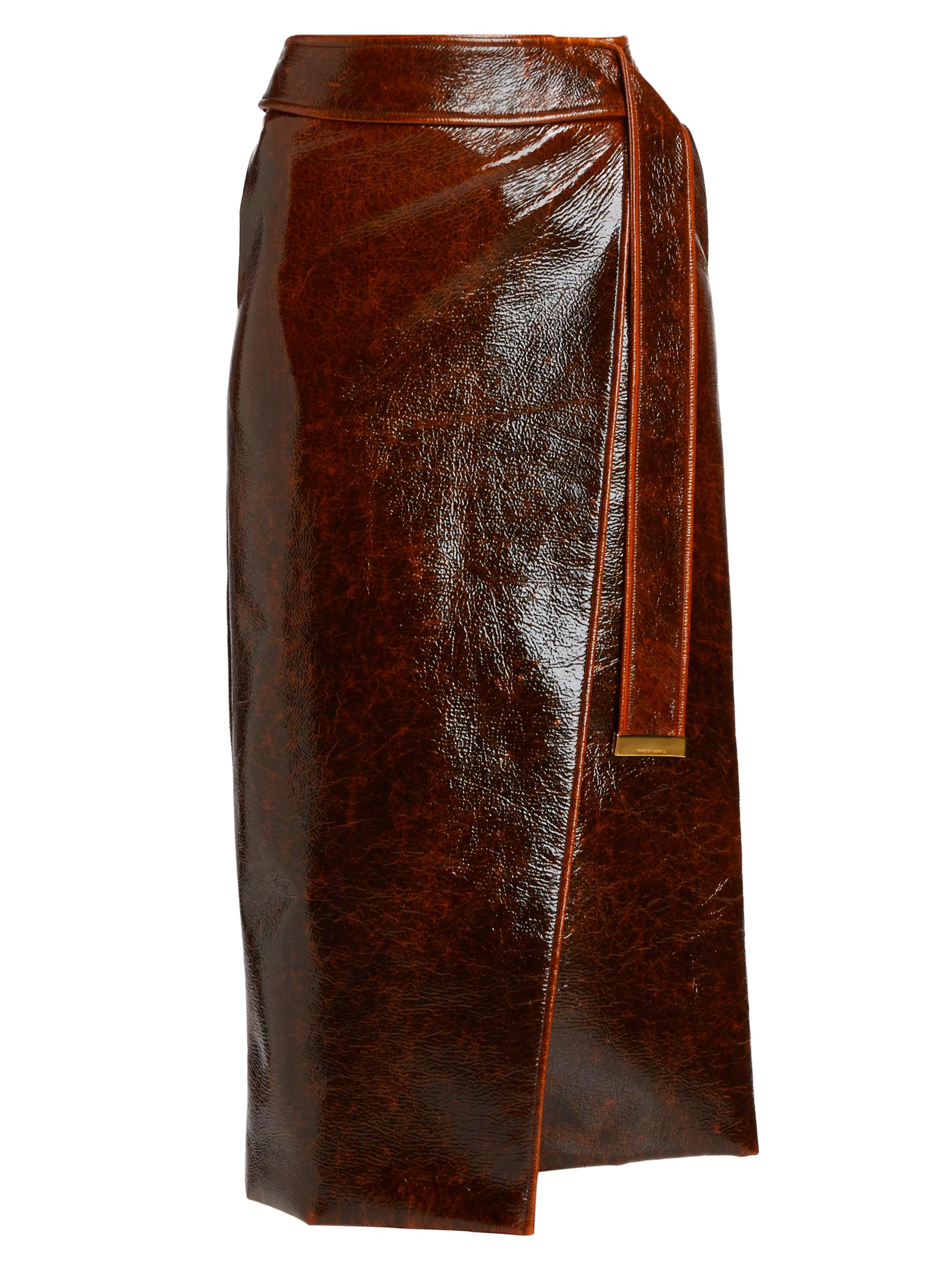 スカート KWAIDAN EDITIONS EMBOSSED CALF SKIRT 0400021576952_MAHOGANYGLAZE?