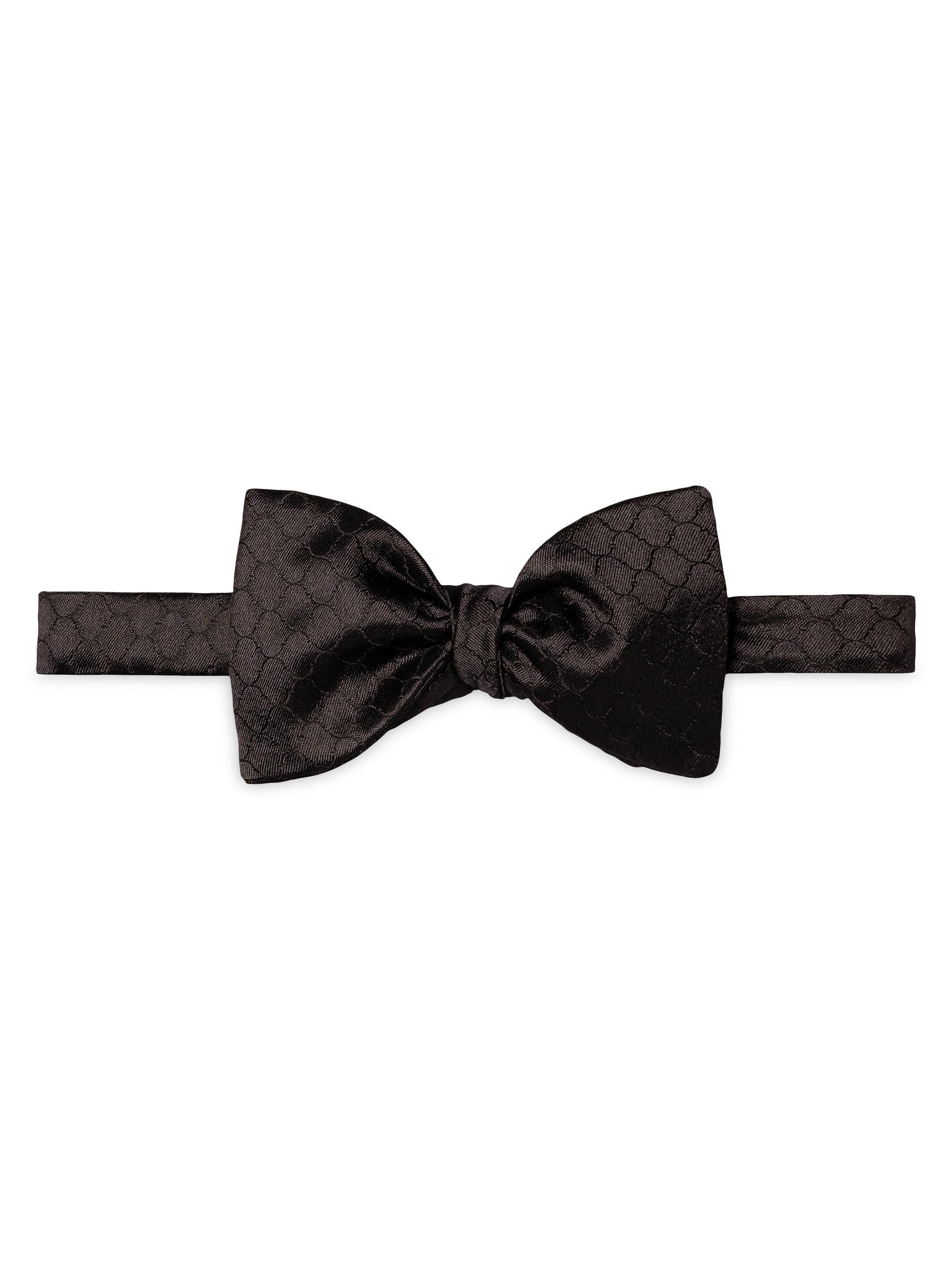 Eton Men's Geometric Silk Bow Tie - Black
