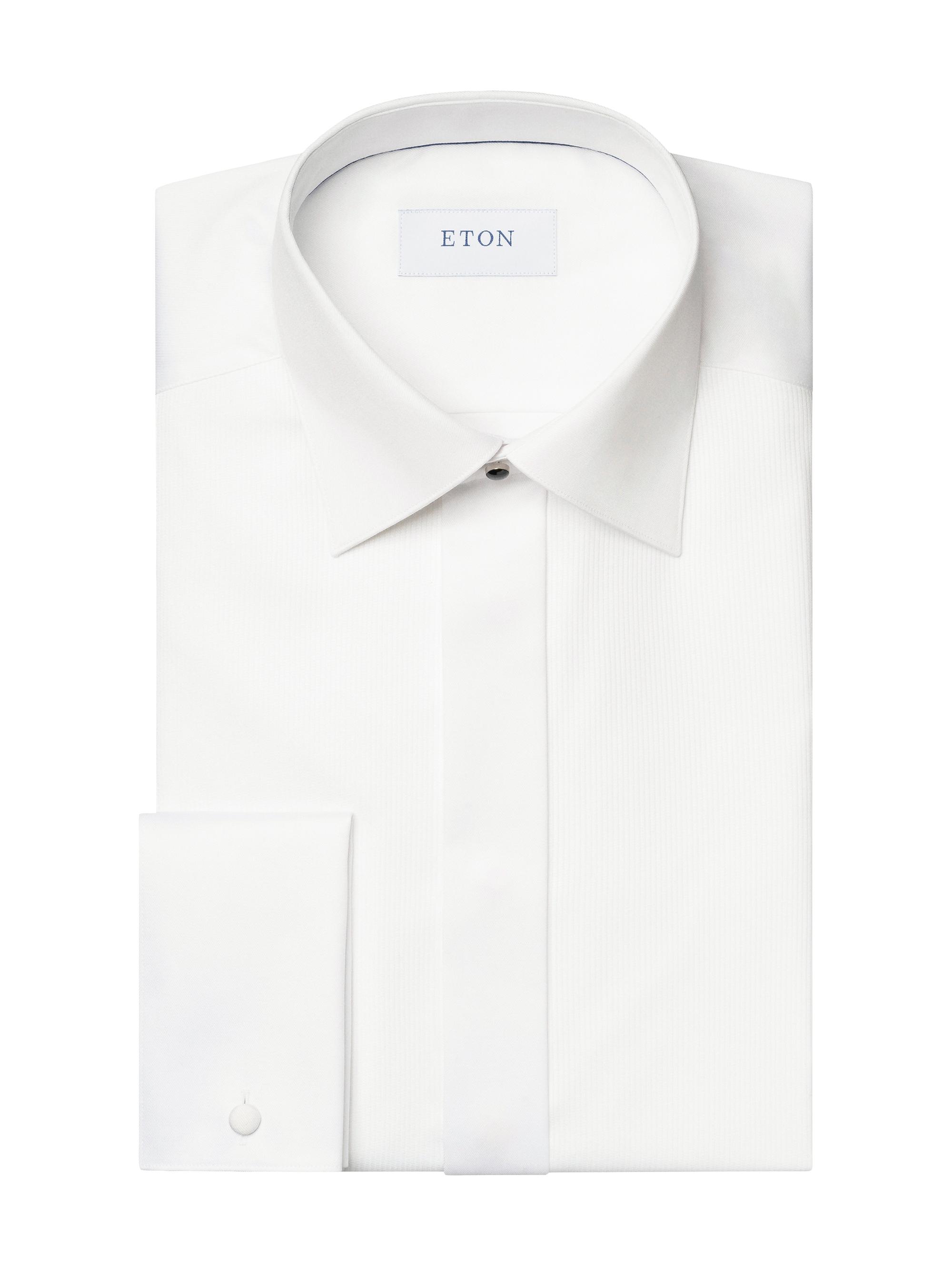 Eton Men's Slim-Fit Striped Cotton Evening Shirt - White | Thumbnail 9