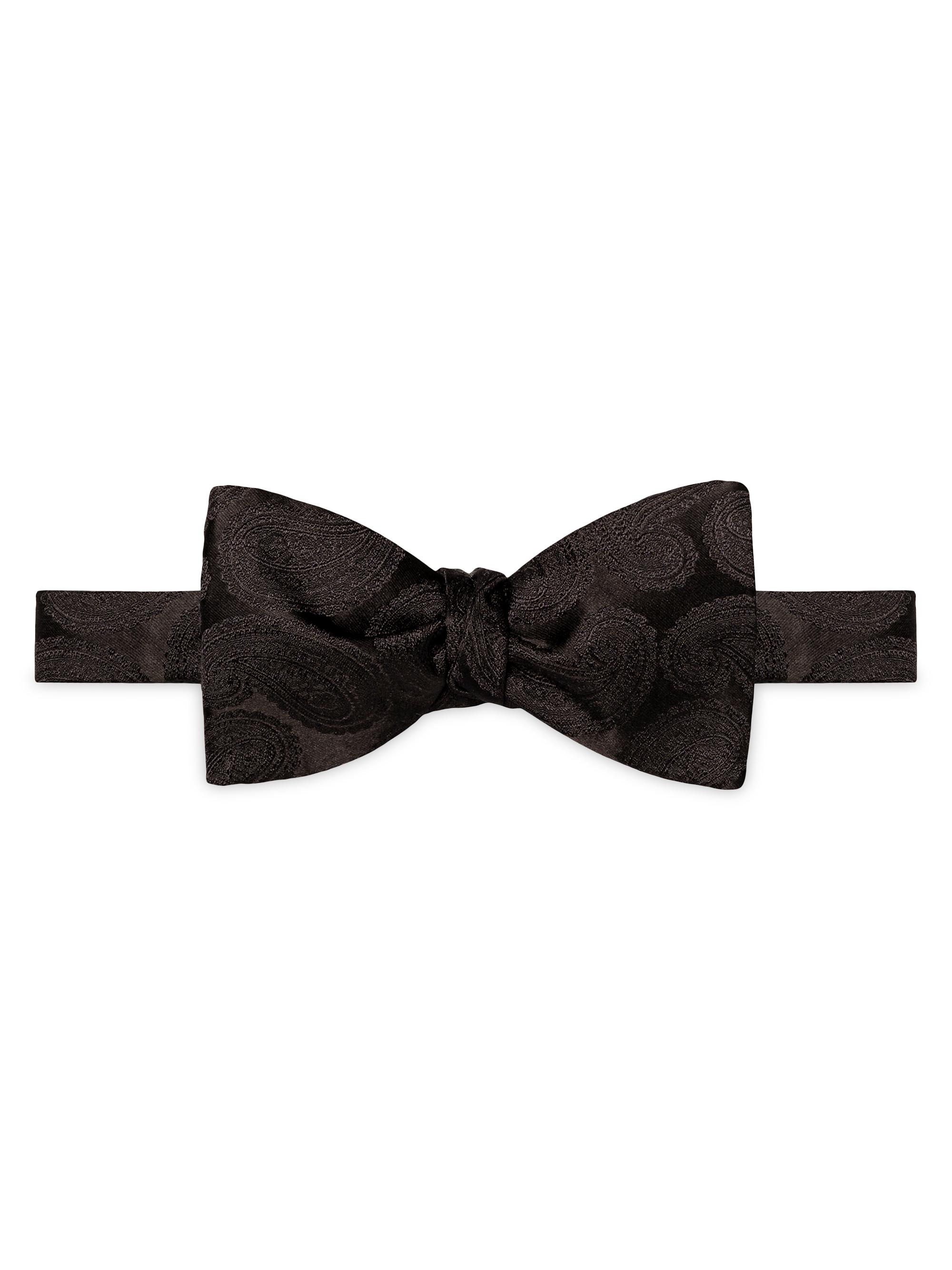 Eton Men's Paisley Silk Bow Tie - Black