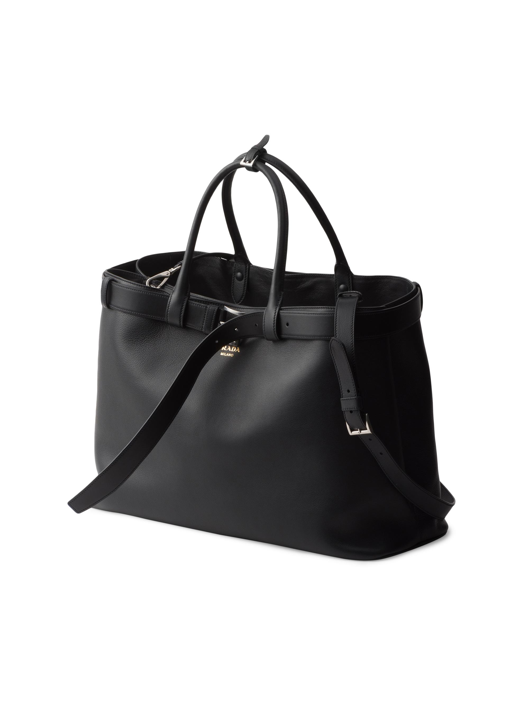PRADA ブラック ビスチェ Prada Buckle Leather Bag with Belt | Saks Fifth Avenue