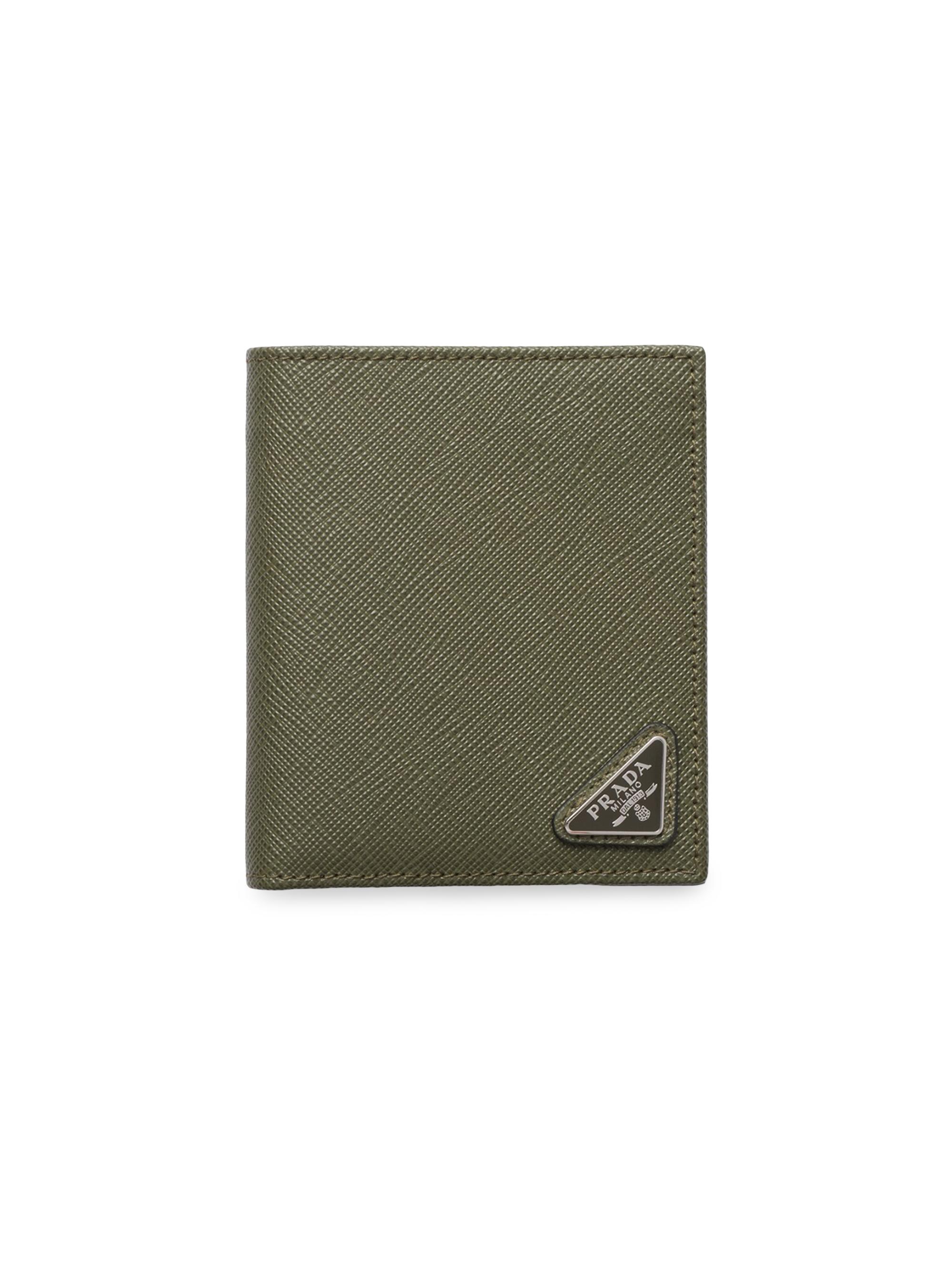 Prada Men's Saffiano Leather Wallet - Olive Green