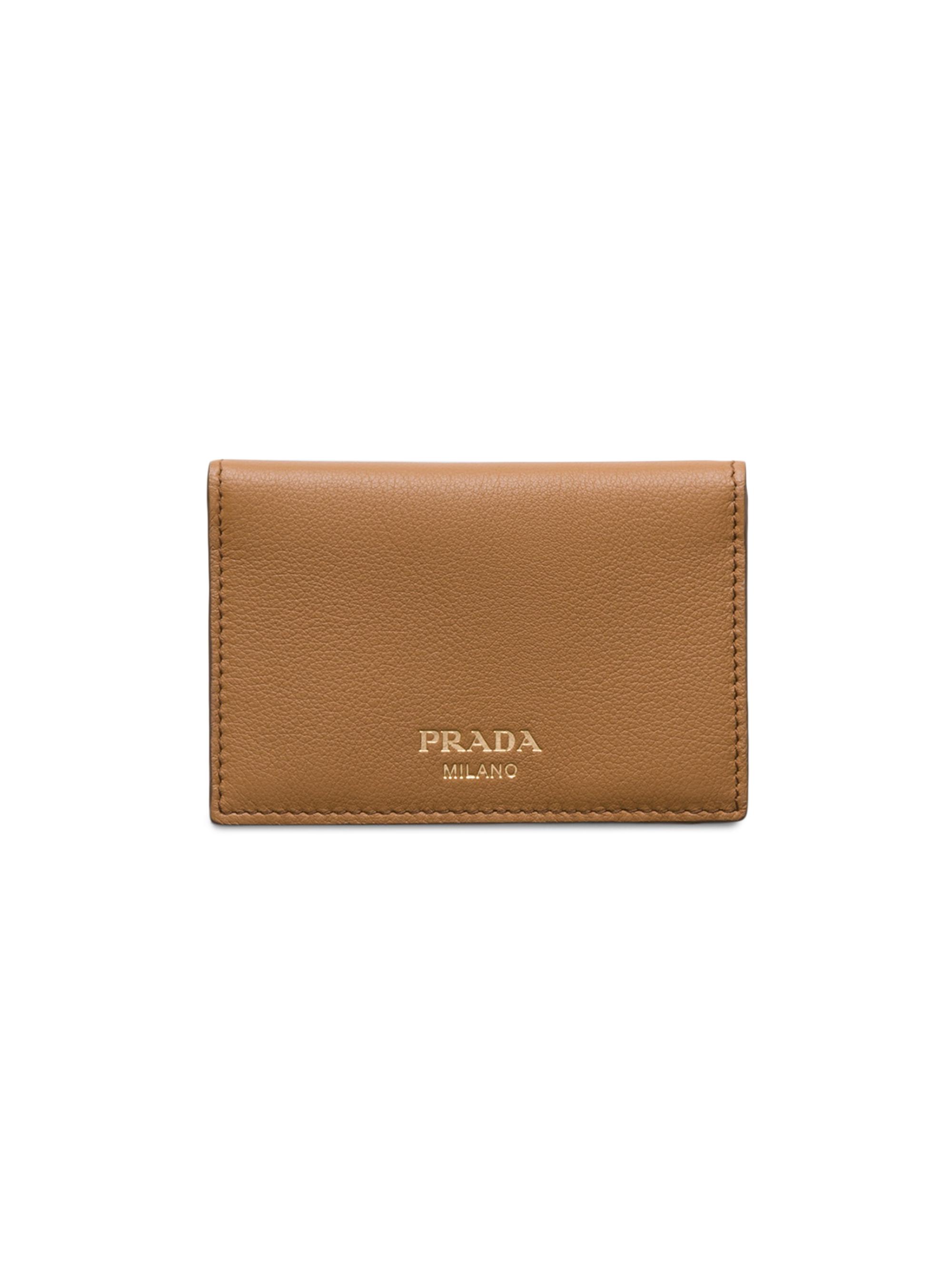 Prada Men's Leather Card Holder - Black