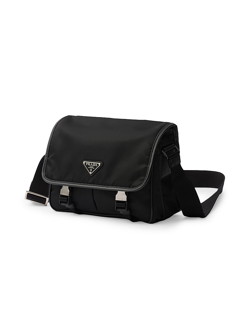 Shop Prada Re-Nylon and Saffiano Leather Shoulder Bag | Saks Shop Prada Re-Nylon and Saffiano Leather Shoulder Bag | Saks