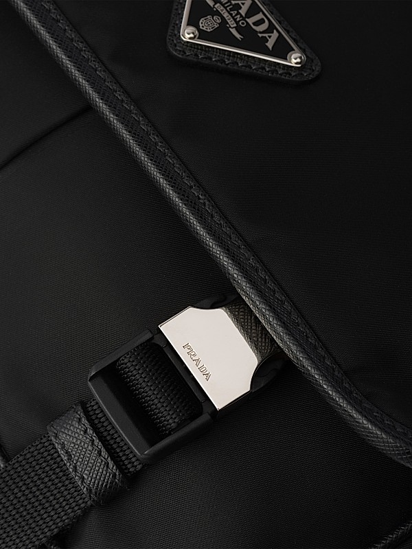 Shop Prada Re-Nylon and Saffiano Leather Shoulder Bag | Saks Shop Prada Re-Nylon and Saffiano Leather Shoulder Bag | Saks