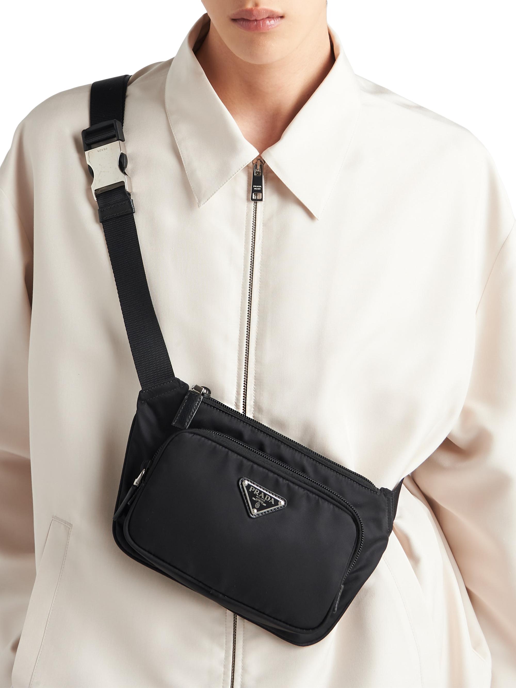 Prada Re-Nylon And Saffiano Leather Shoulder Bag | Saks