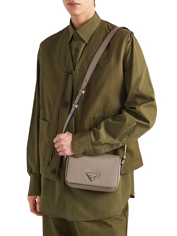 Shop Prada Saffiano Leather Shoulder Bag | Saks Fifth Avenue Shop Prada Saffiano Leather Shoulder Bag | Saks Fifth Avenue
