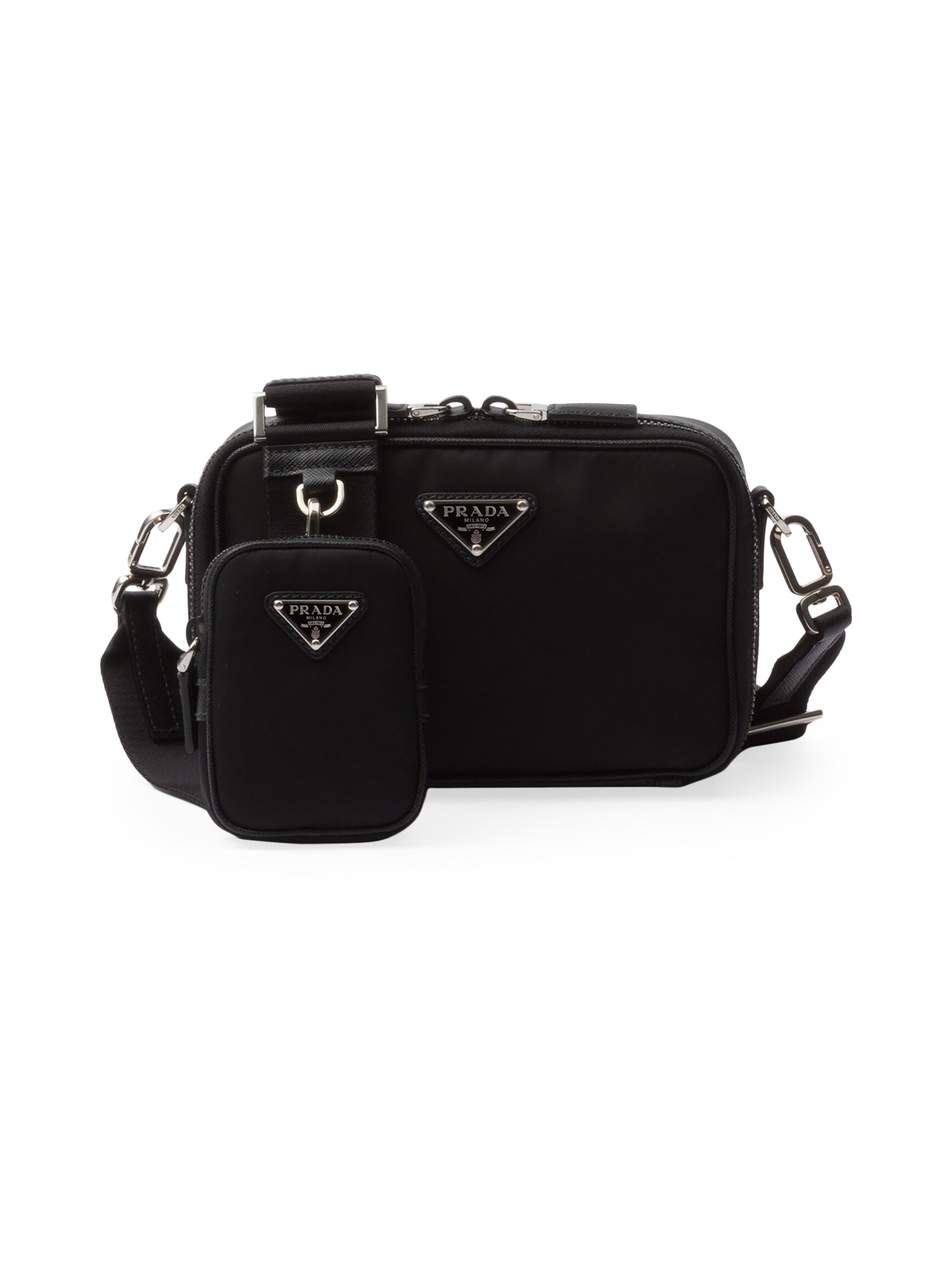 Prada Symbole Embroidered Fabric Bag | Saks Fifth Avenue