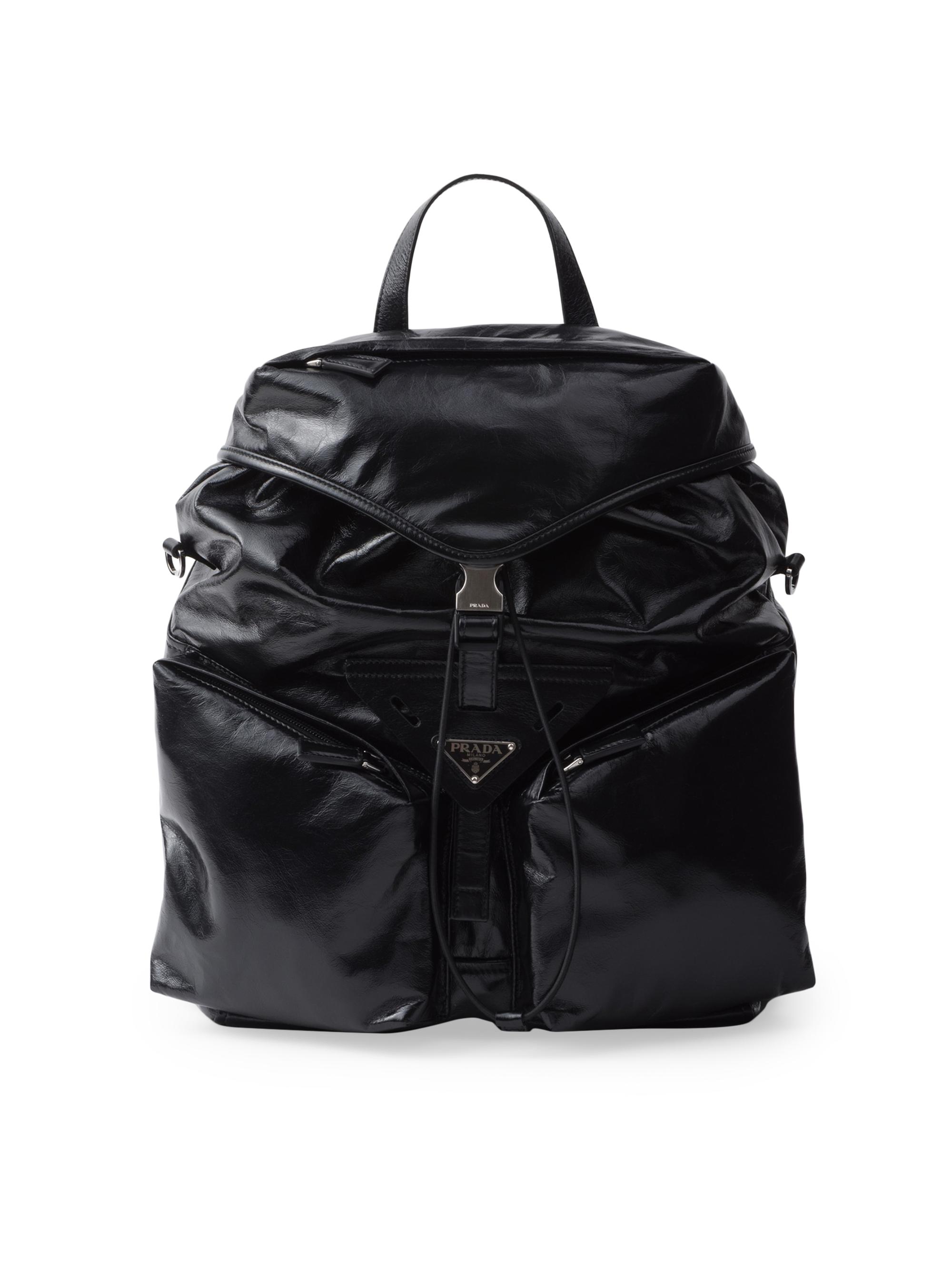 Prada Men's Leather Backpack - Black