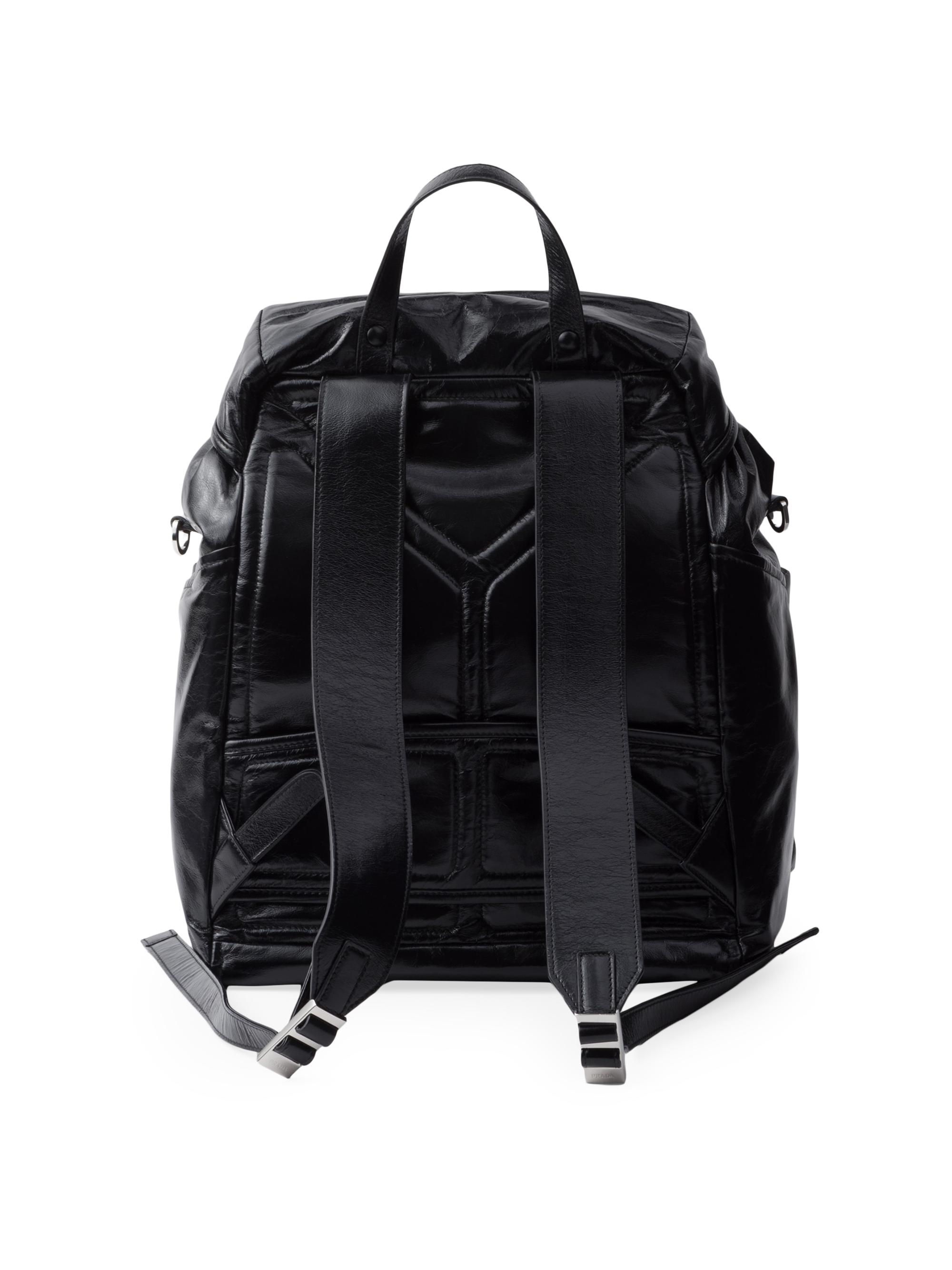 バッグ PRADA all leather backpack Shop Prada Saffiano backpack at Beverly Center in Los
