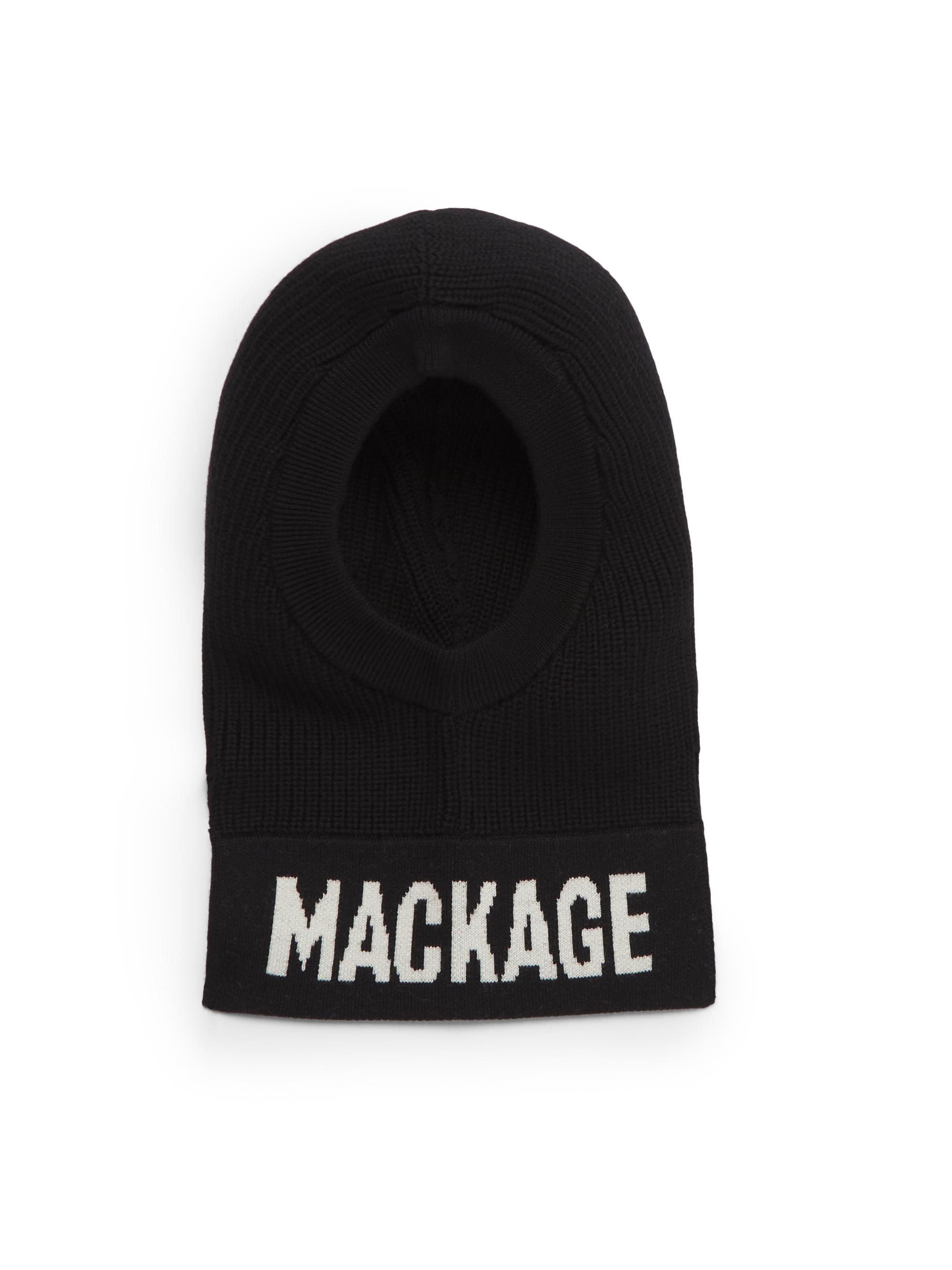 Mackage Men's Aurora Logo Wool Balaclava - Black