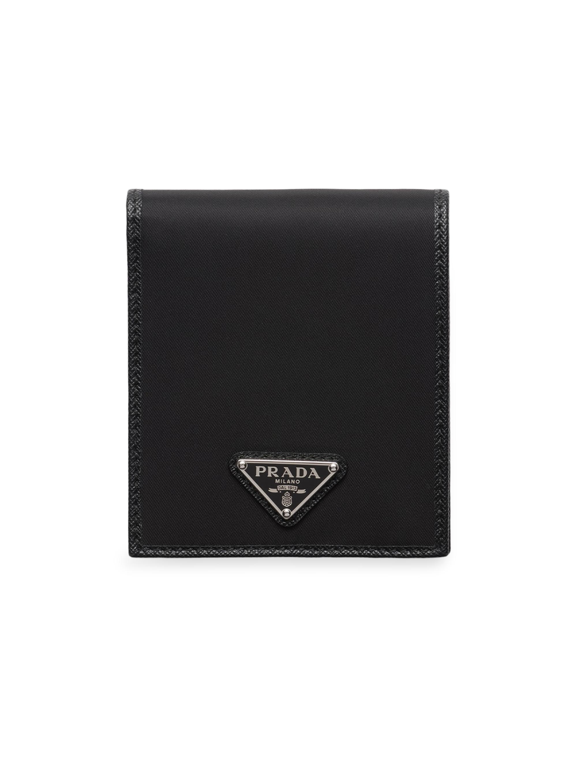 【txxxm_】PRADA Studs Leather Wallet Black Leather Wallet | PRADA