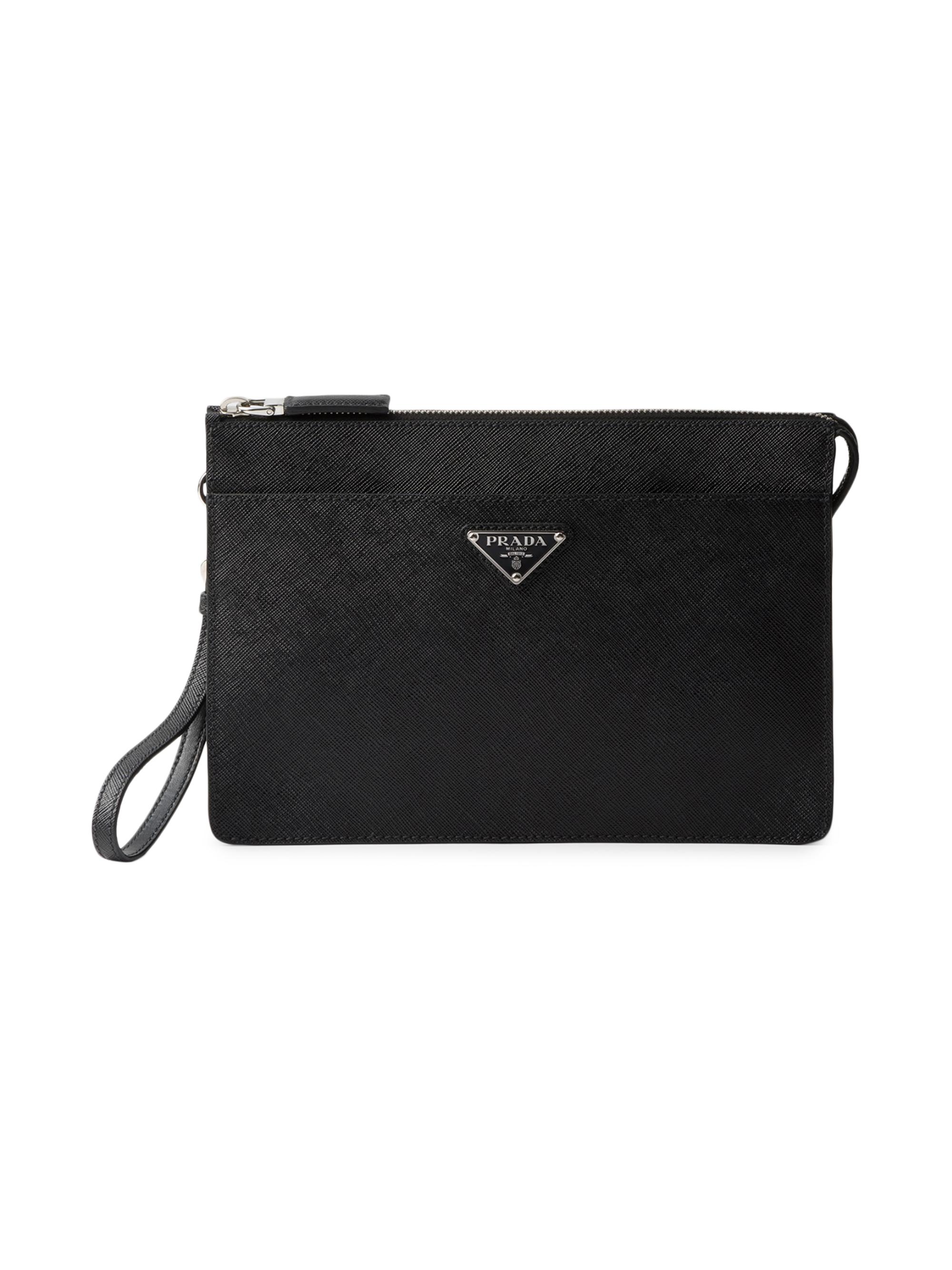 Prada Saffiano Leather Pouch | Saks Fifth Avenue