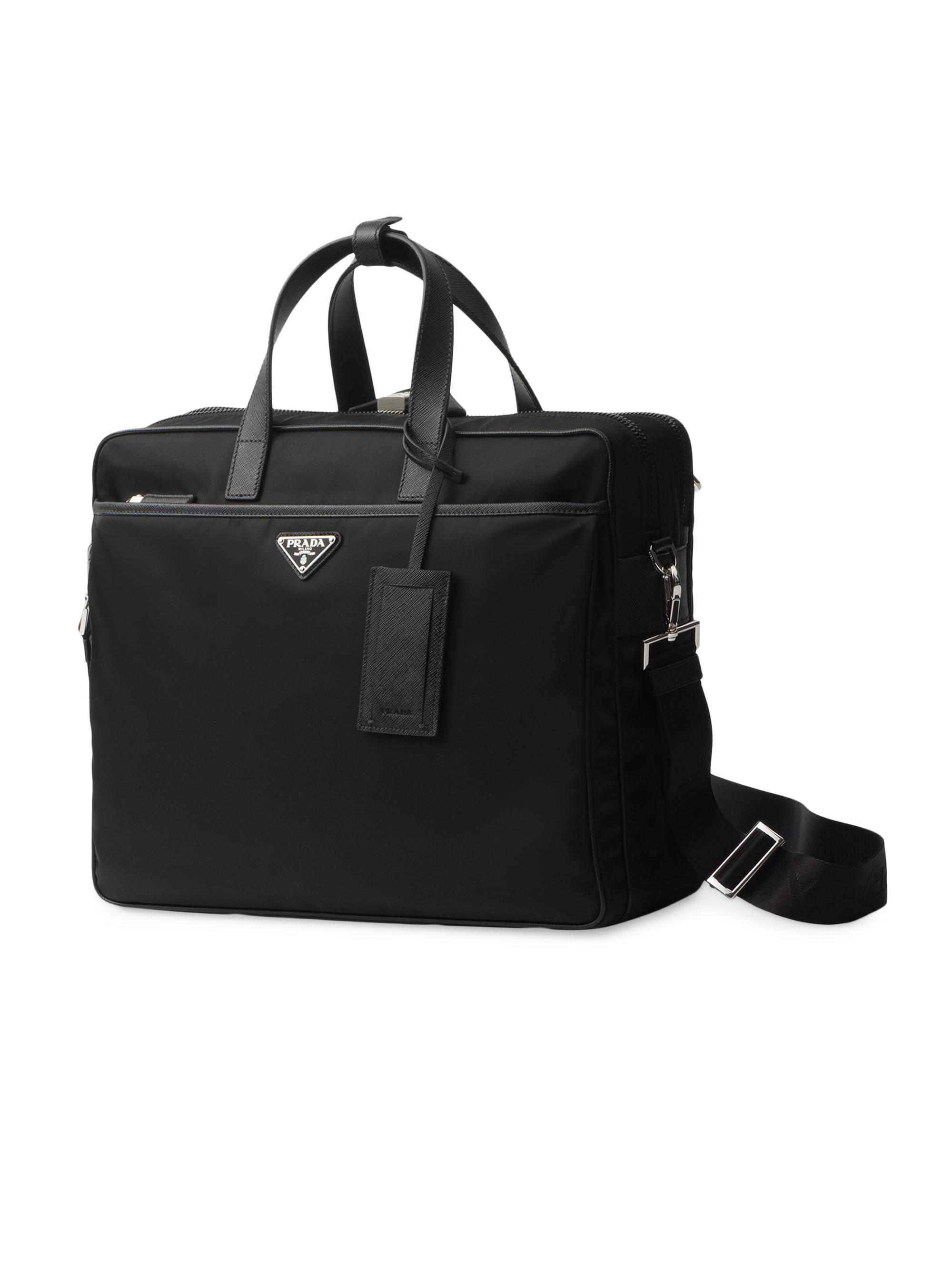 Prada Re-Nylon and Saffiano Leather Briefcase | Saks Fifth Avenue