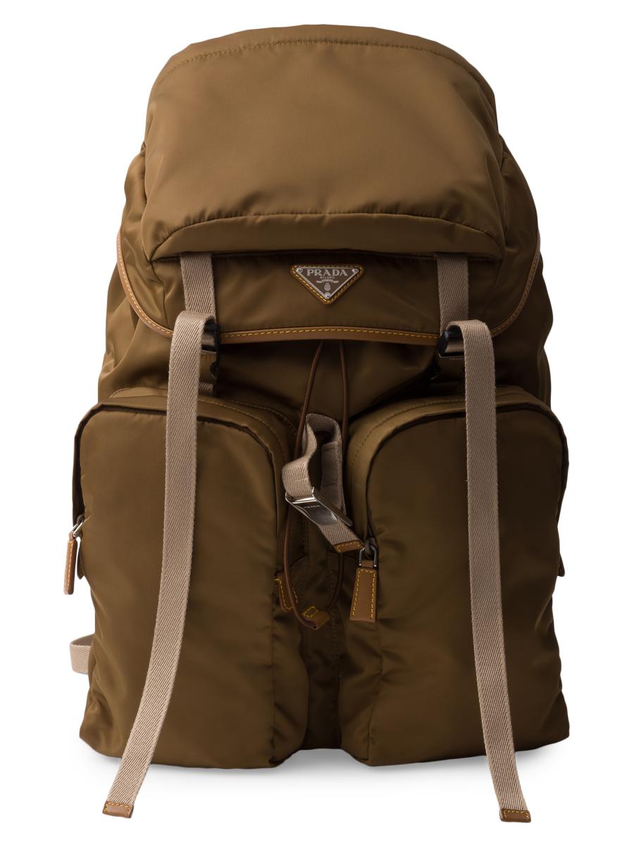 prada sports backpack バックパック Prada Black Tessuto Nylon and Saffiano Logo Backpack Bag