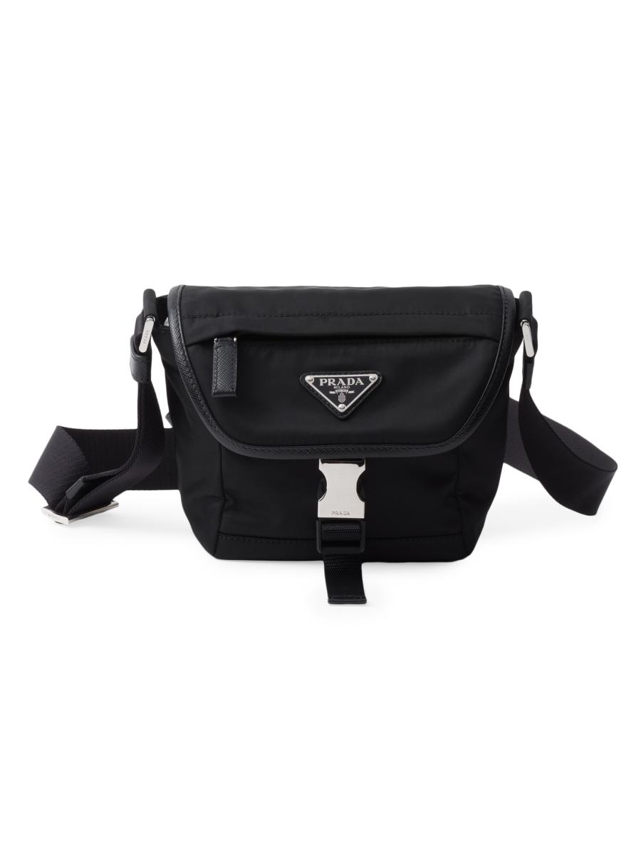 24PF new/PRADA 小さなレザークロスボディバッグ Bag Black 関税込☆PRADA☆サフィアーノレザークロスボディバッグ☆正規品