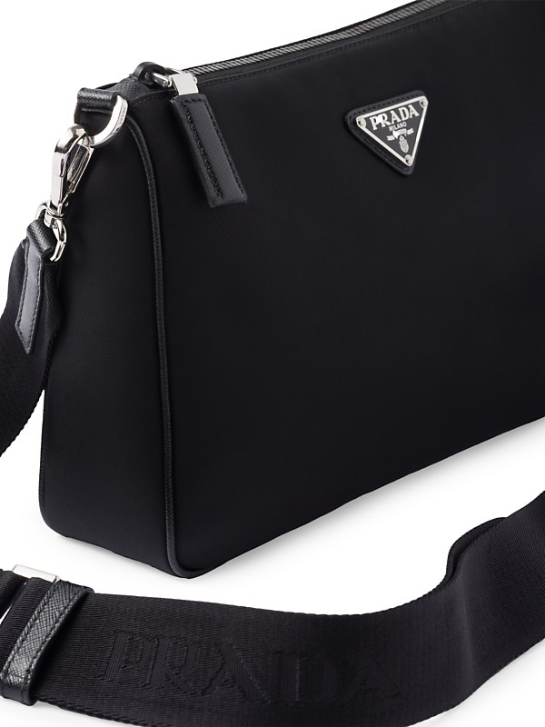 Shop Prada Re-Nylon and Saffiano Leather Shoulder Bag | Saks Shop Prada Re-Nylon and Saffiano Leather Shoulder Bag | Saks
