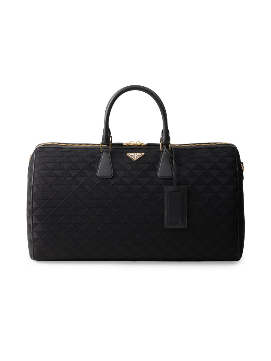 ハンドバッグ Prada Large Duffle Bag In Re-Nylon And Leather Prada Re-Nylon And Saffiano Leather Duffle Bag | Saks Fifth