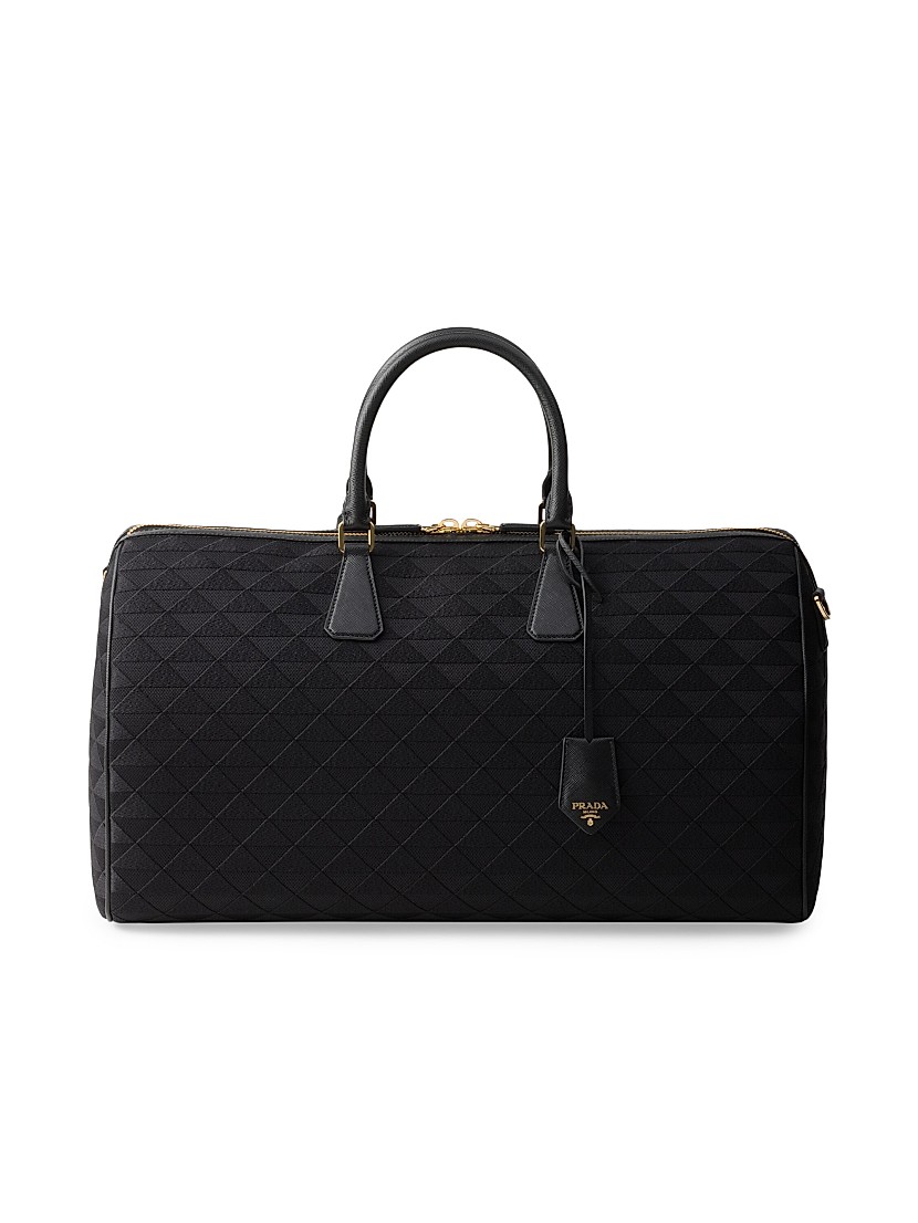 Shop Prada Embroidered Fabric Duffel Bag | Saks Fifth Avenue Shop Prada Embroidered Fabric Duffel Bag | Saks Fifth Avenue