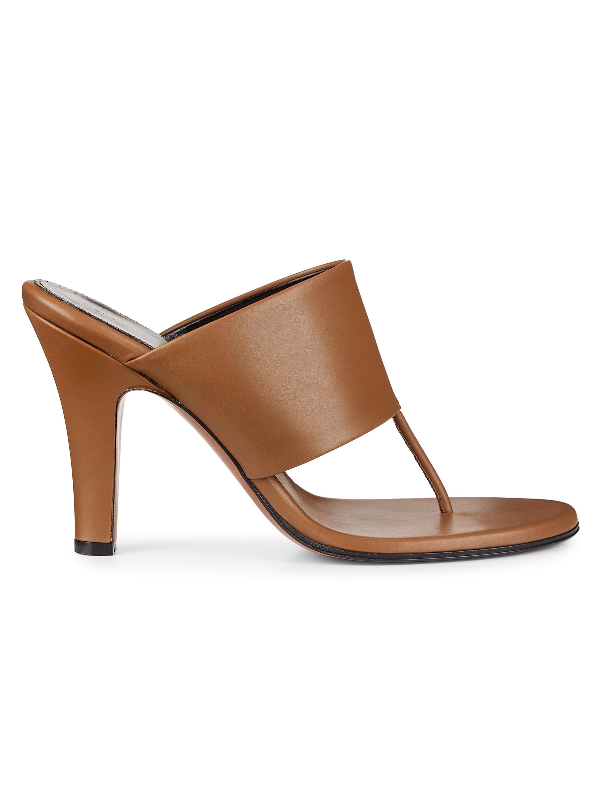 Heel Sandals Vince Olsen Leather Slingback Sandals The Row