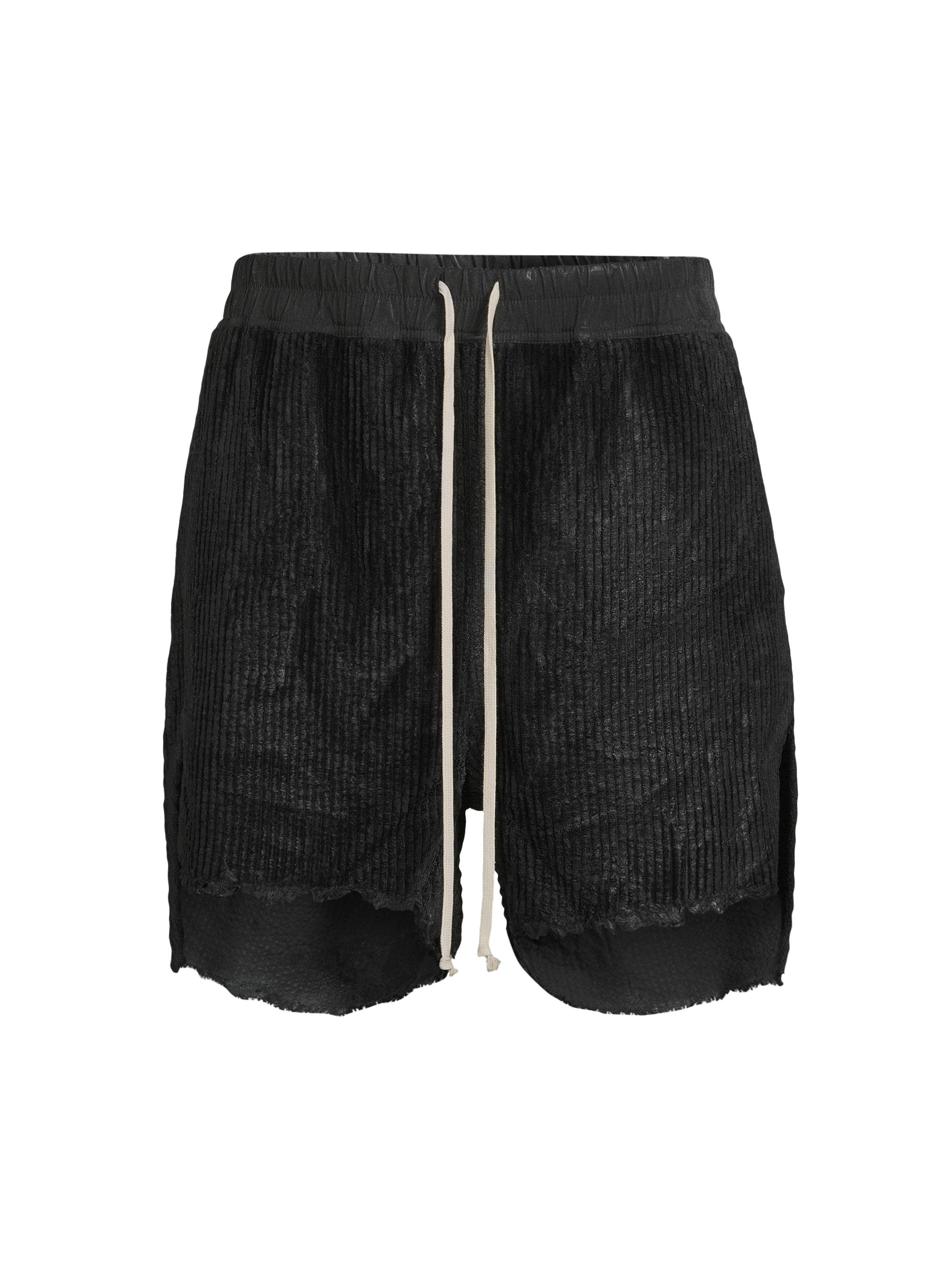Rick Owens Men's Corduroy Long Boxer Shorts - Black