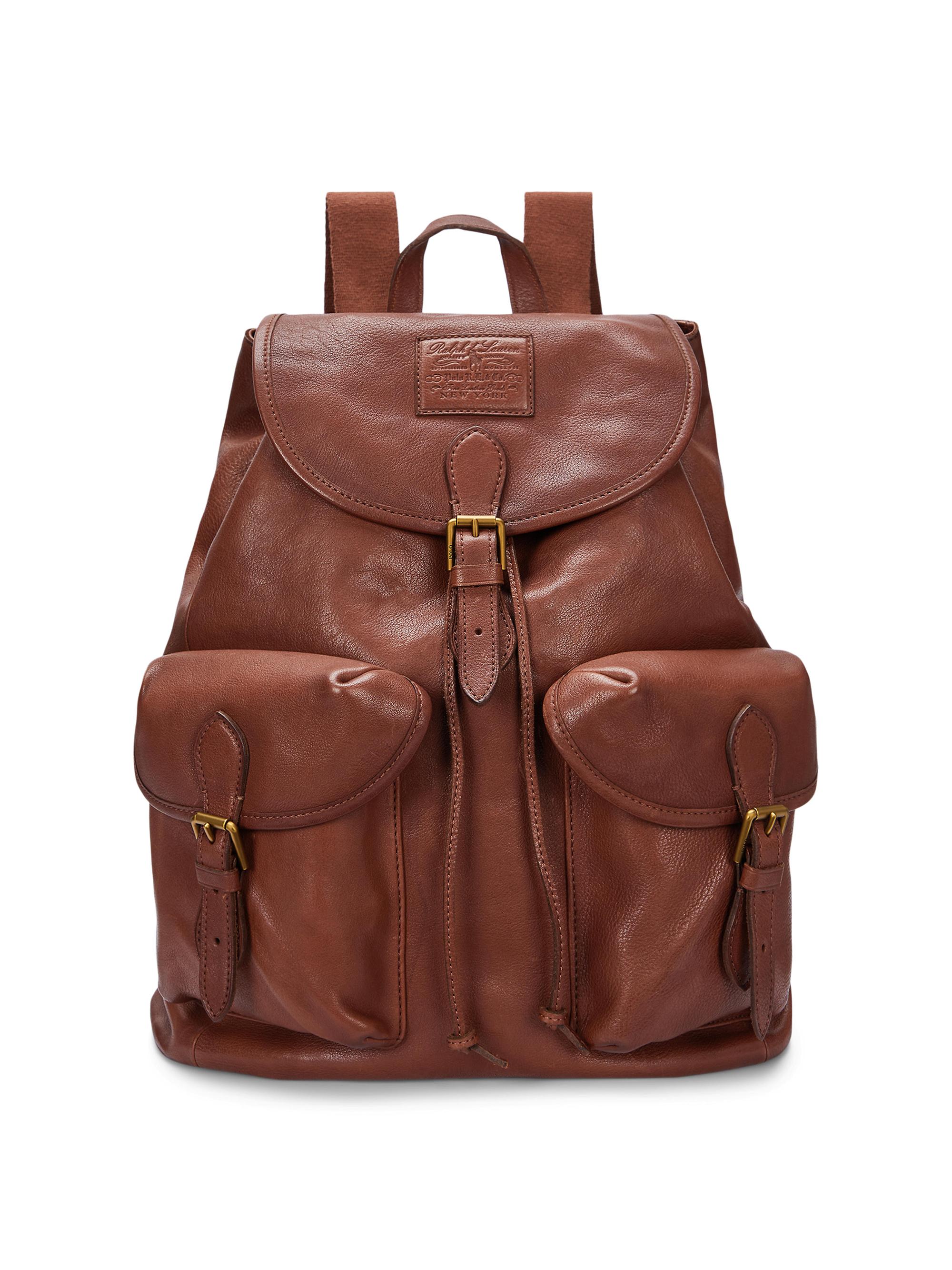 Polo Ralph Lauren Men's Heritage Large Leather Backpack - British Tan