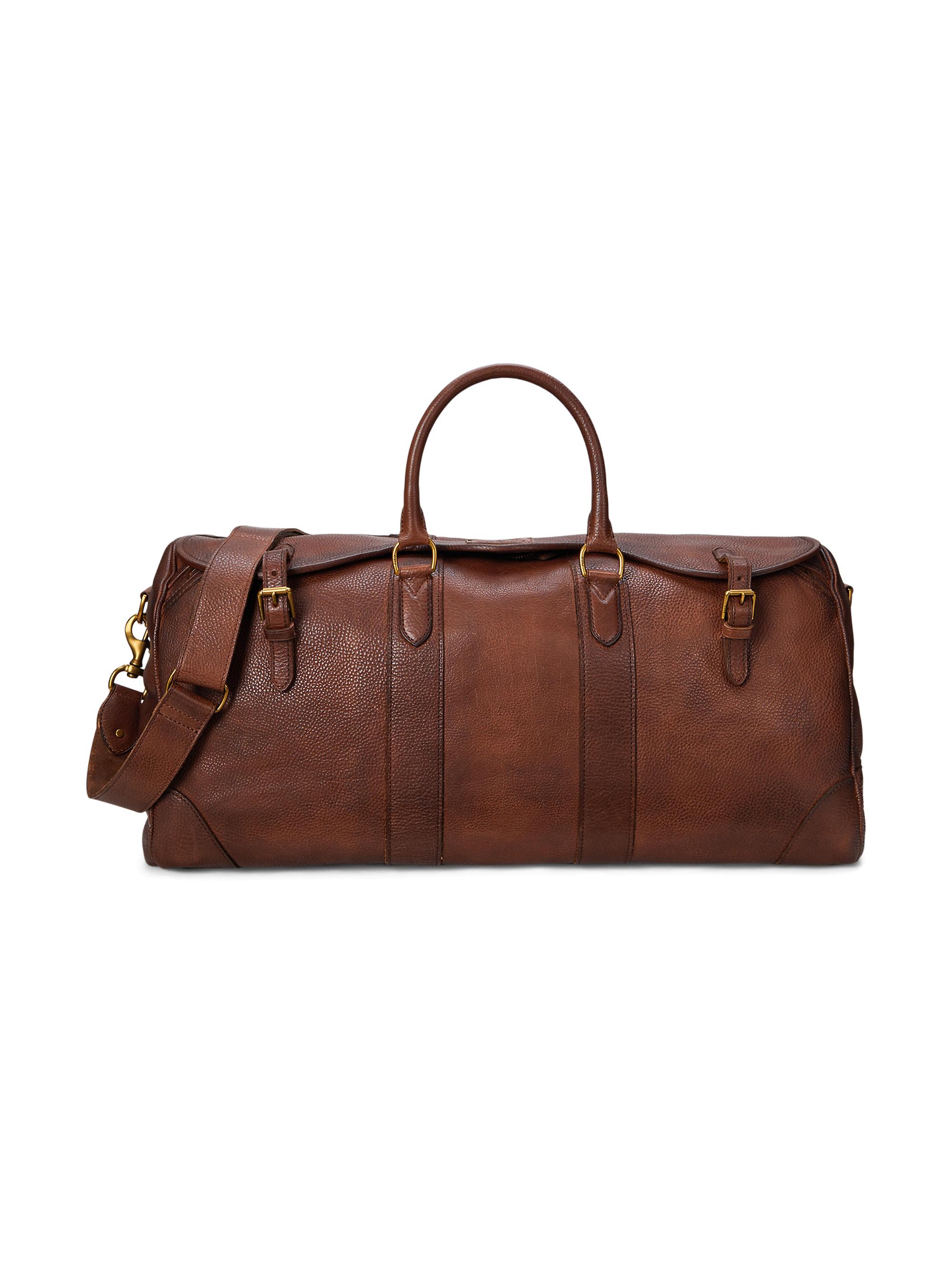 Polo Ralph Lauren Men's Heritage Leather Duffel Bag - British Tan