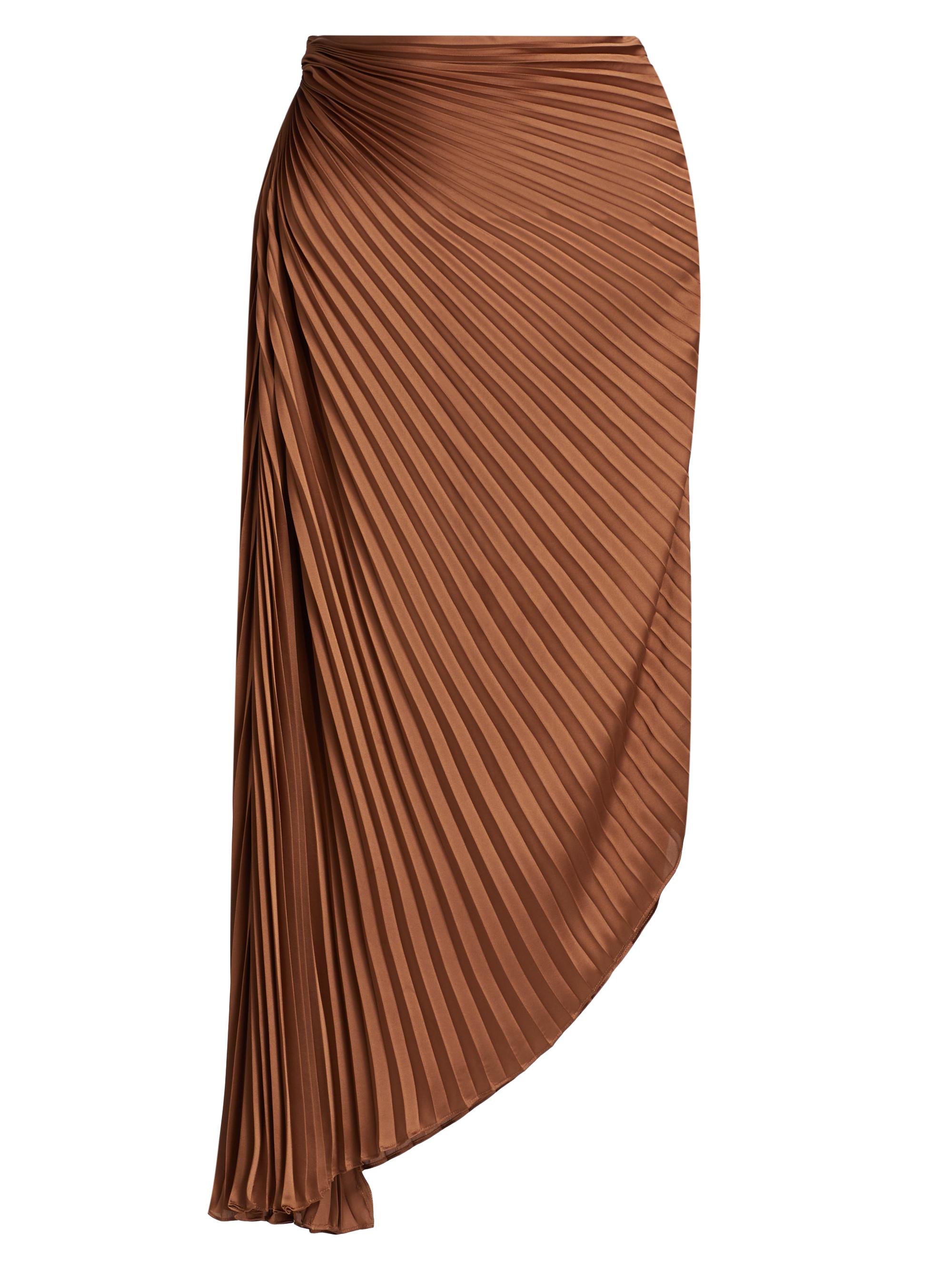 Alice + Olivia Odelia Asymmetric Pleated Skirt | Saks Fifth Avenue