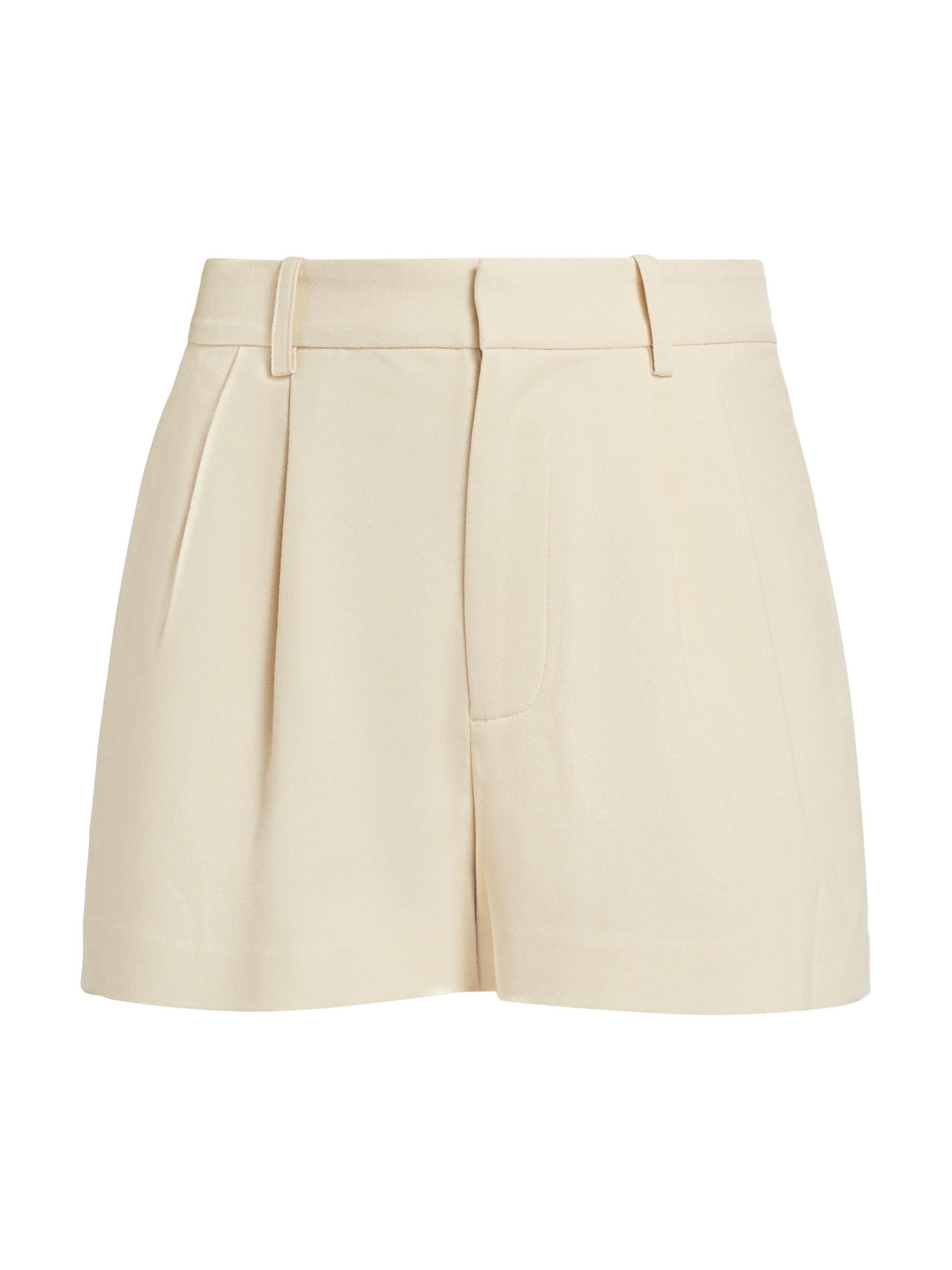 Alice + Olivia Women's Conry Pleated Shorts - Solid Oatmeal