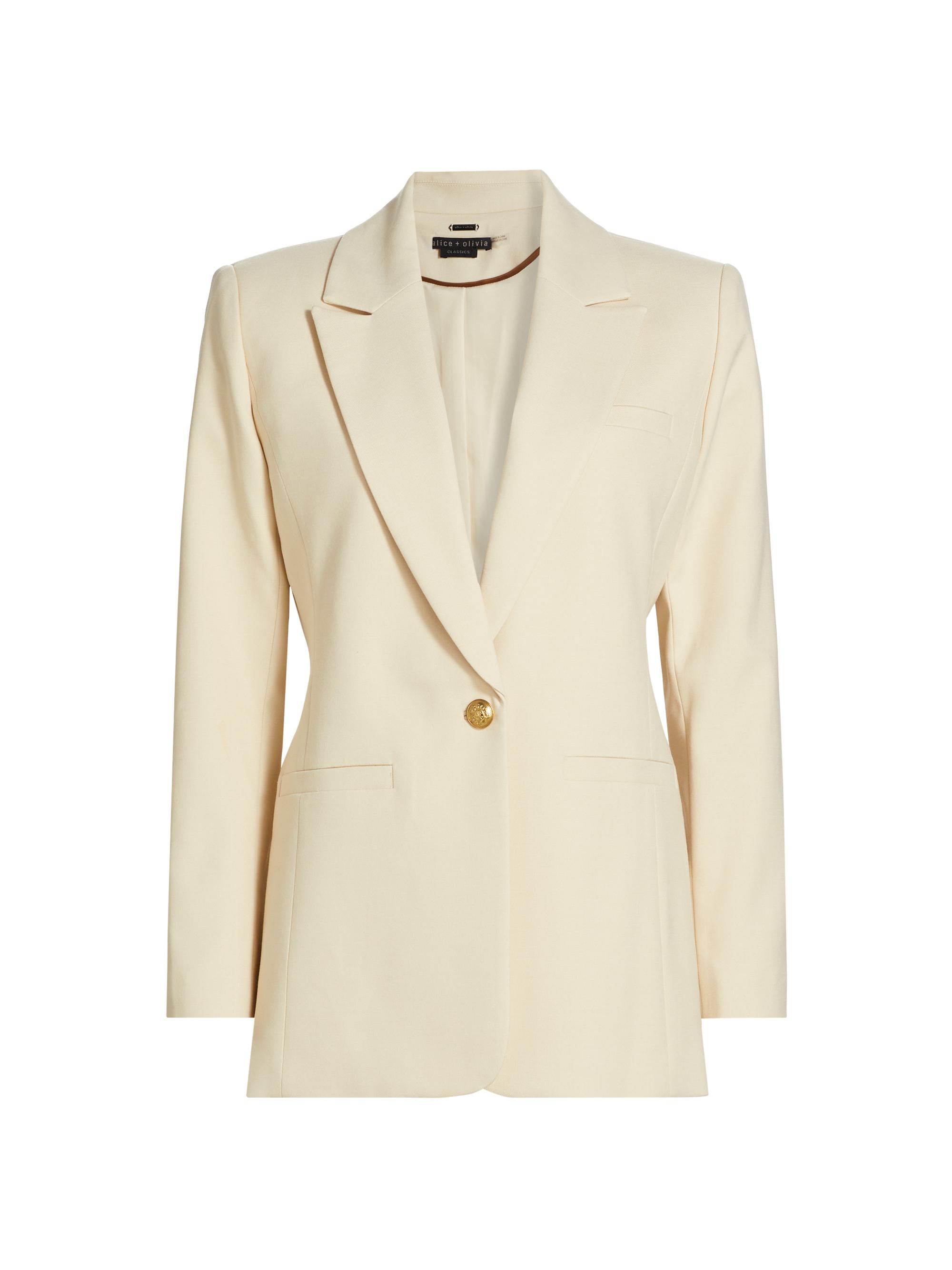 Alice + Olivia Women's Billie Boxy-Fit Blazer - Solid Oatmeal