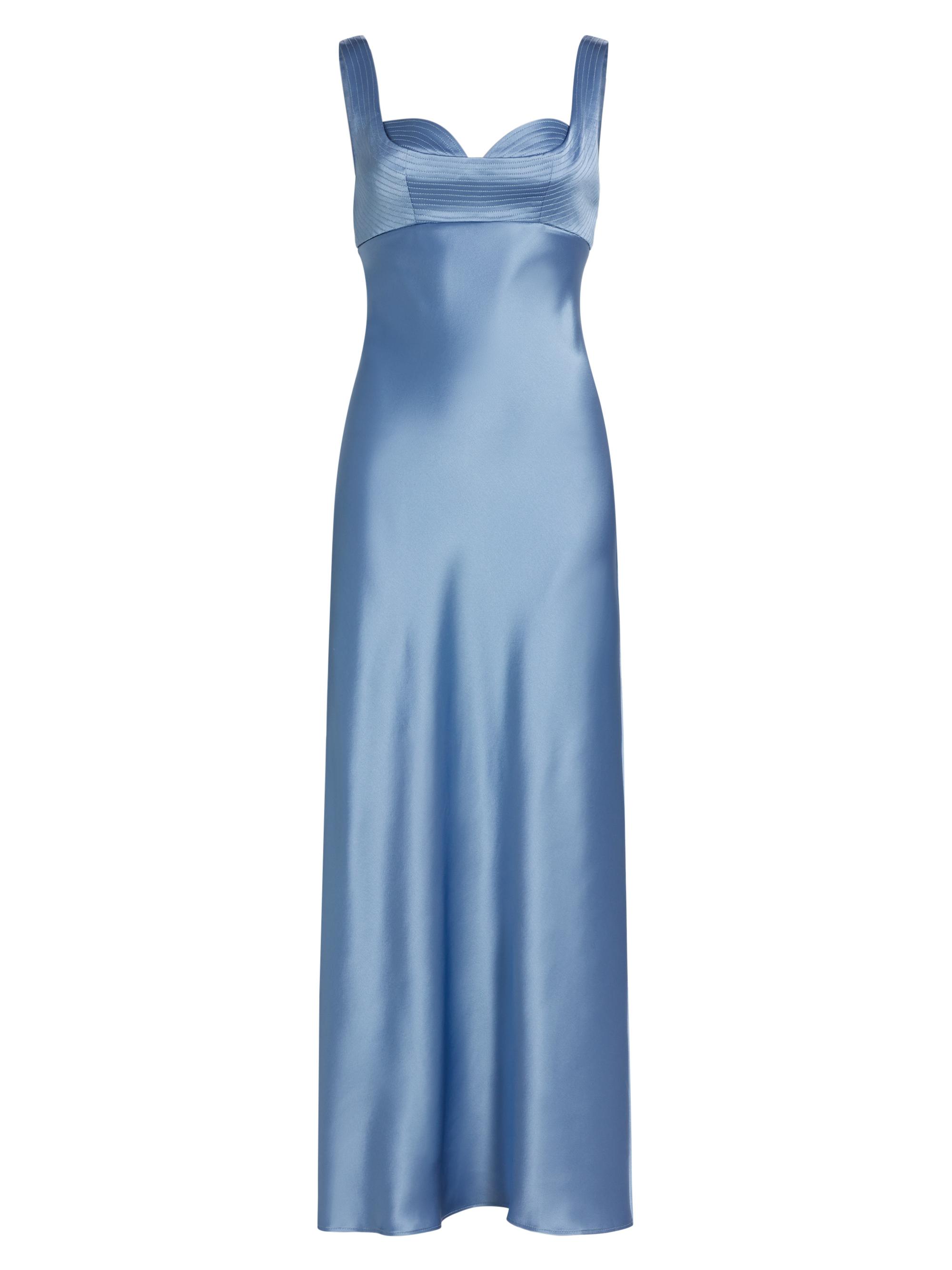 Acler Women's Fagan Satin Maxi Dress - Stone Blue