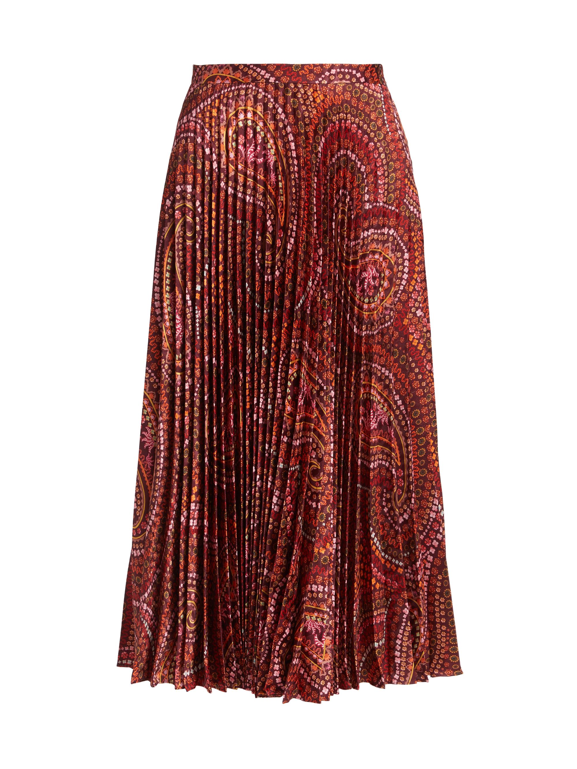 Saloni Women's Kim Paisley Midi-Skirt - Paisley Dotty