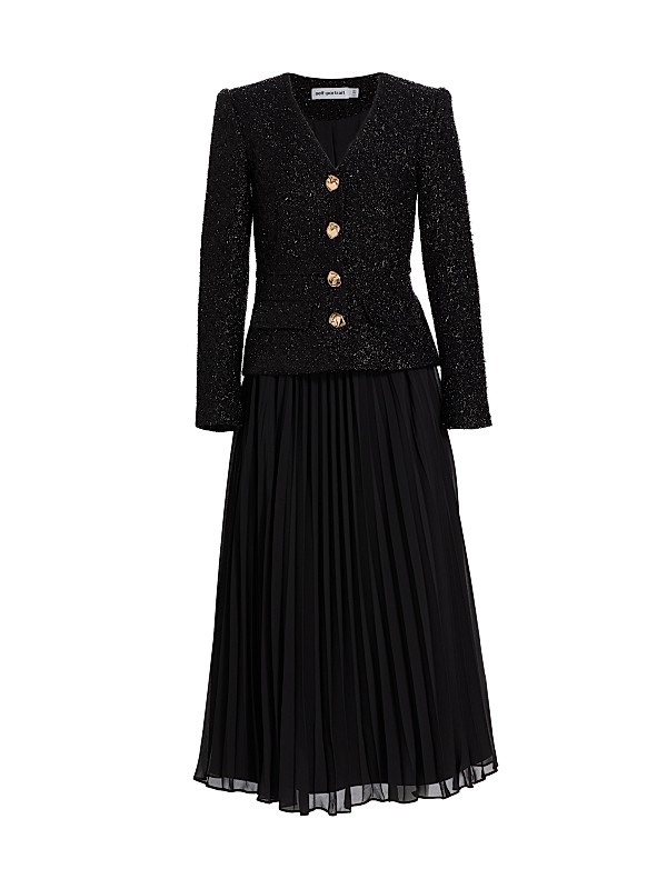 white christmas dresses SOFIA DRESS (BOUCLE) – ANNA QUAN US