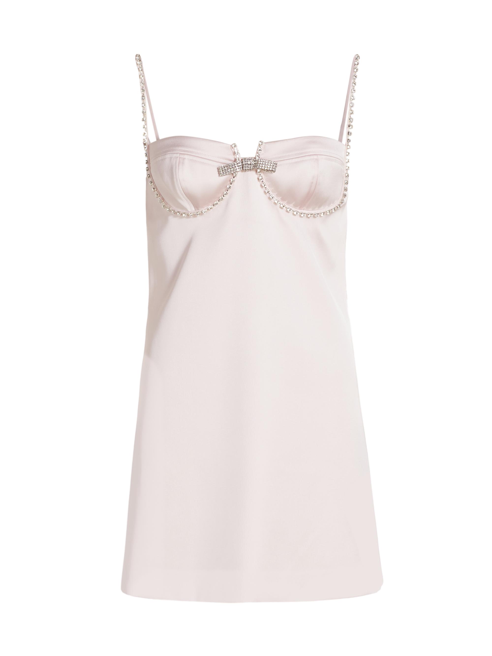 Self-Portrait Women's Satin Diamanté Minidress - Pink