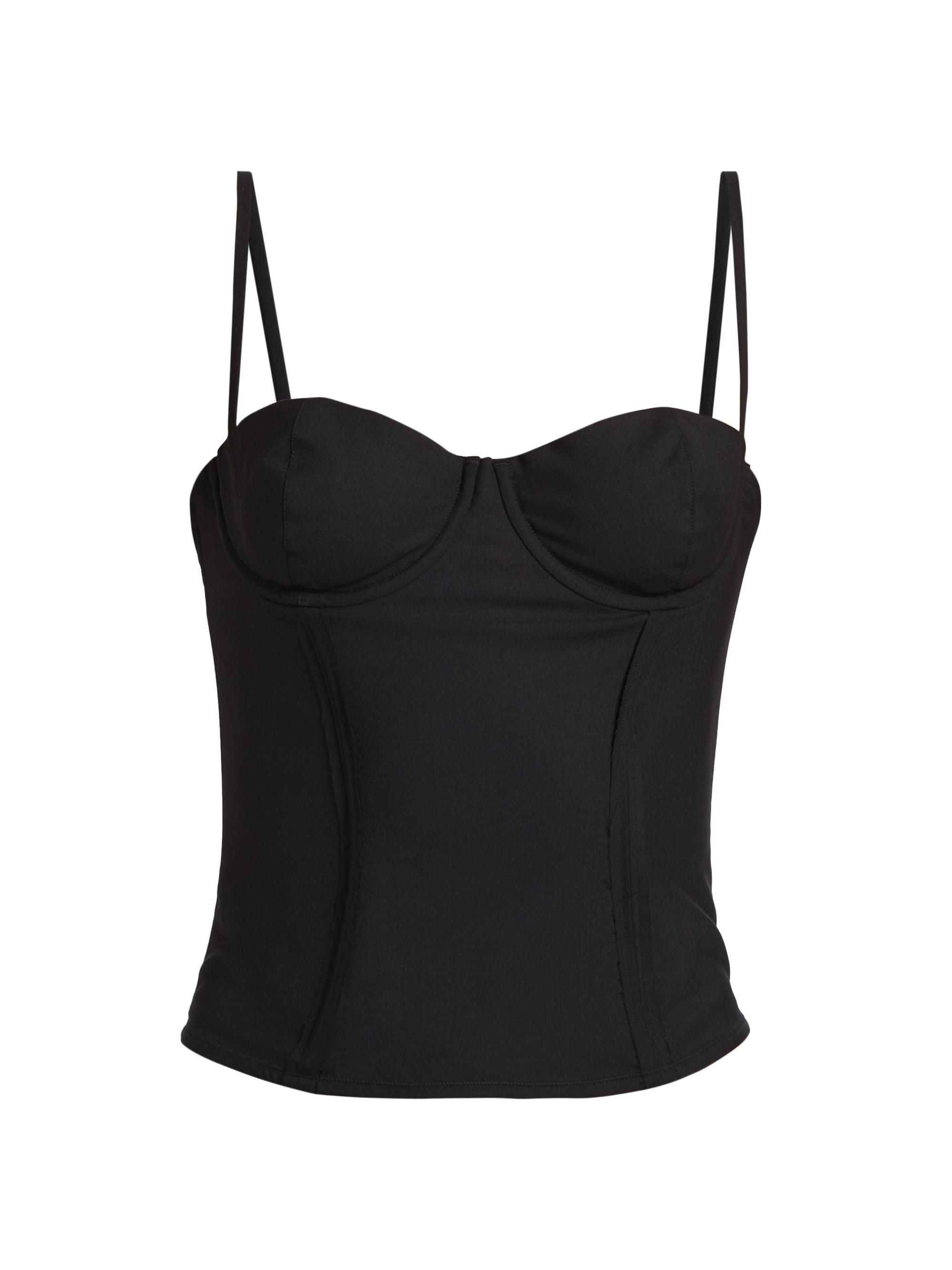 Kiki de Montparnasse Women's Exposed Seam Wool-Blend Bustier - Black