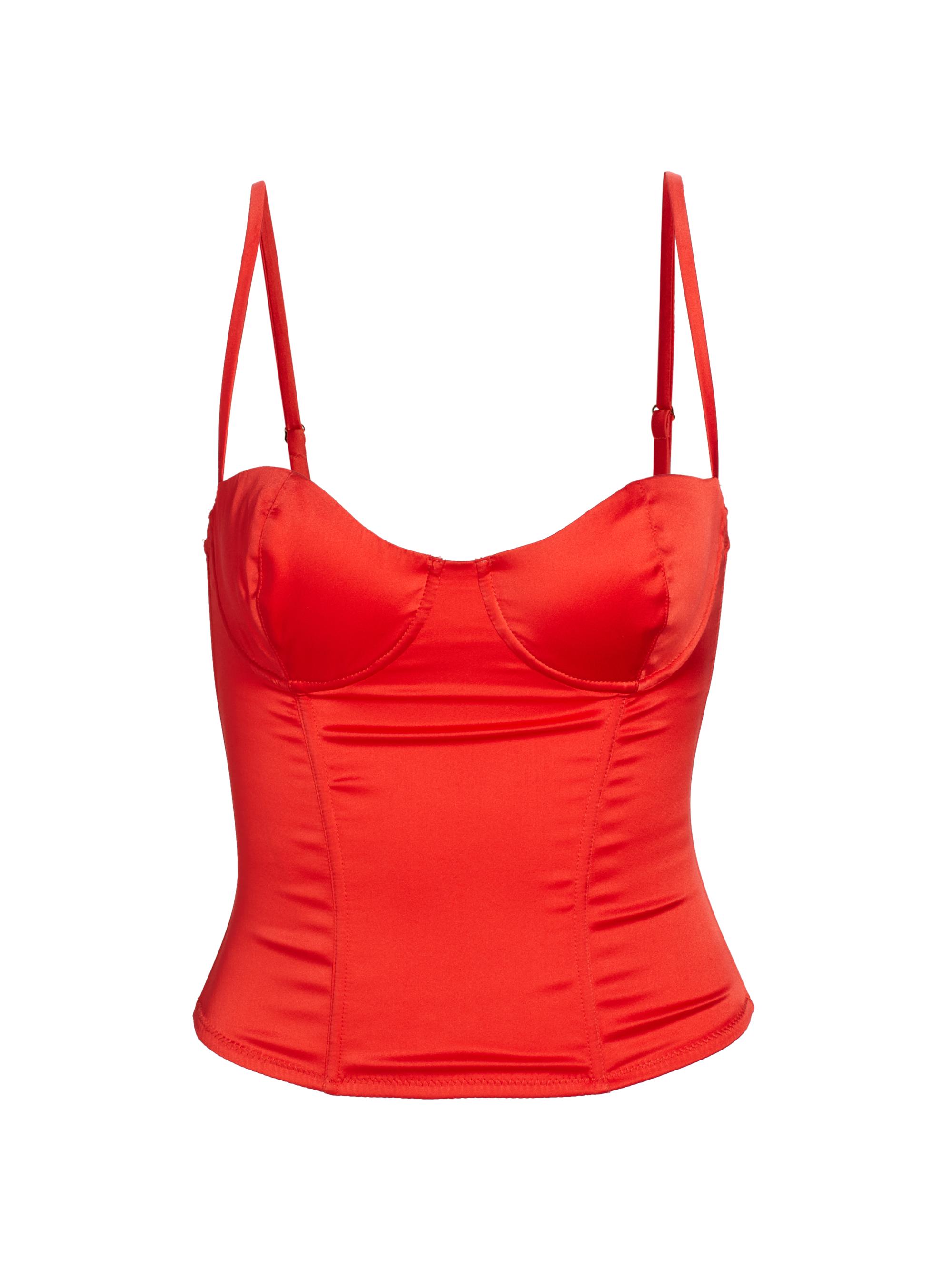 Kiki de Montparnasse Women's Tous Les Jours Silk Bustier - Scarlet