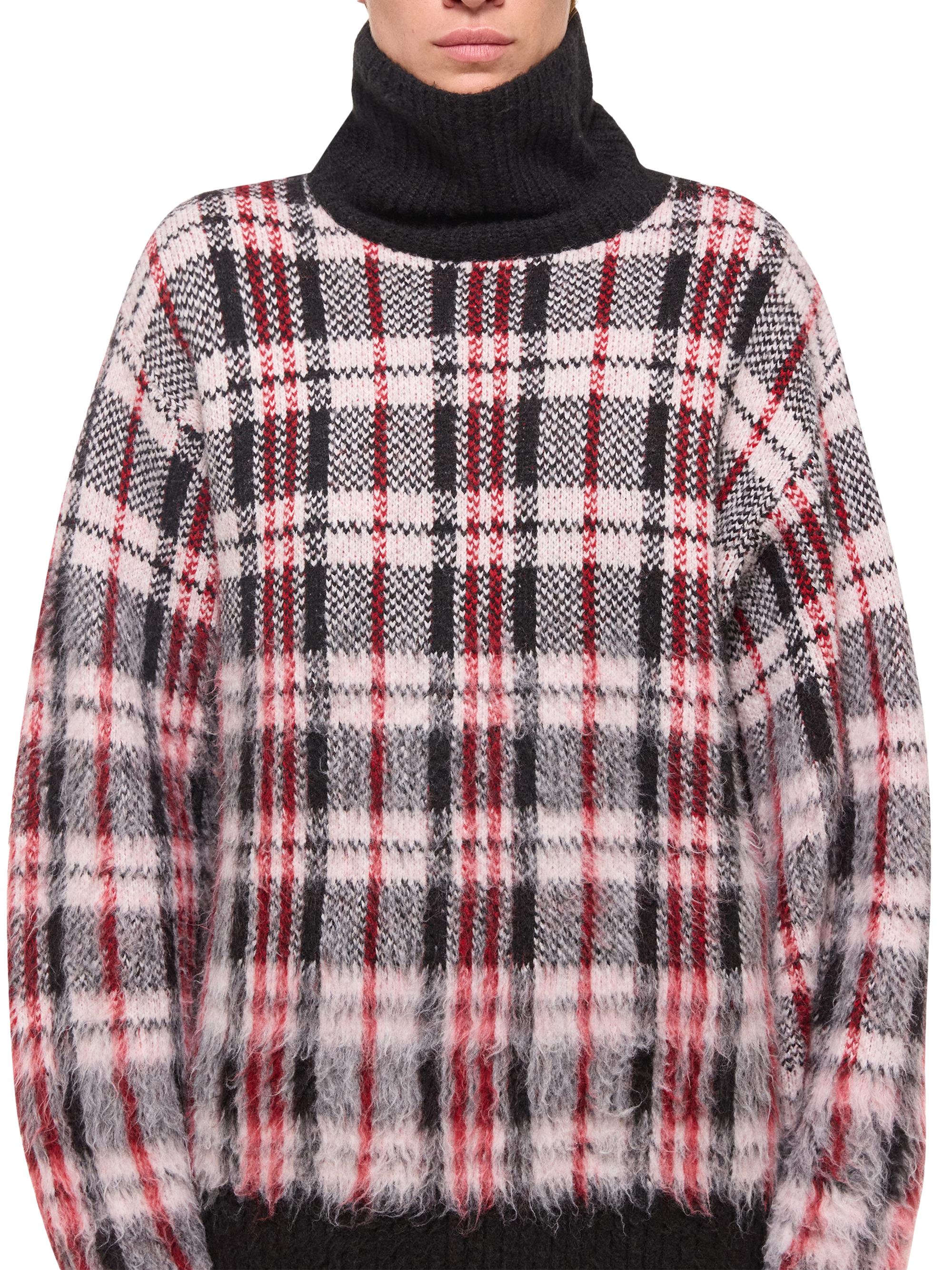 Helmut Lang Plaid Turtleneck Sweater | Saks Fifth Avenue