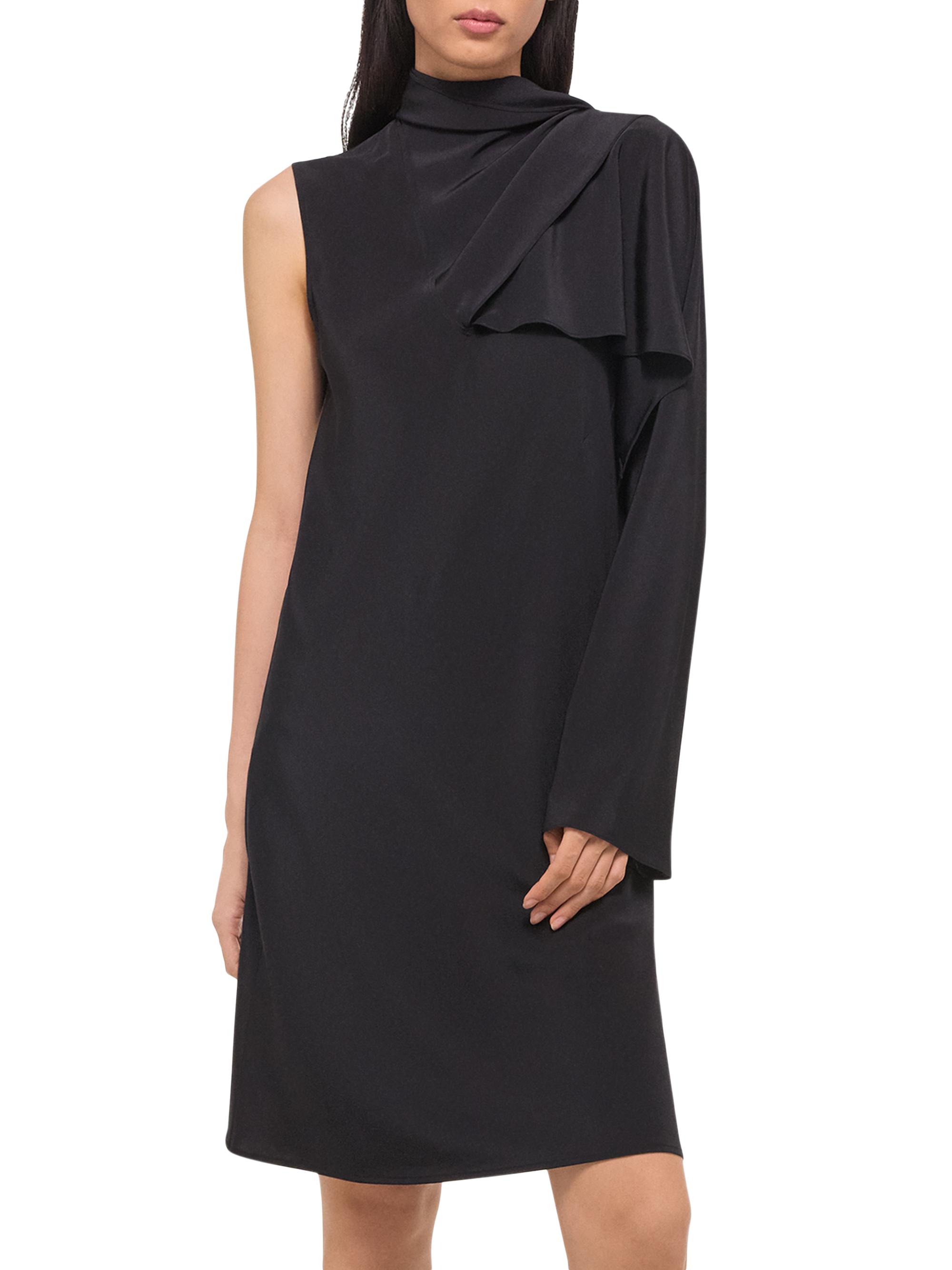blue dress for baby girl Mattea Slinky and Mesh Maxi Dress with Scarf / Black | Meshki