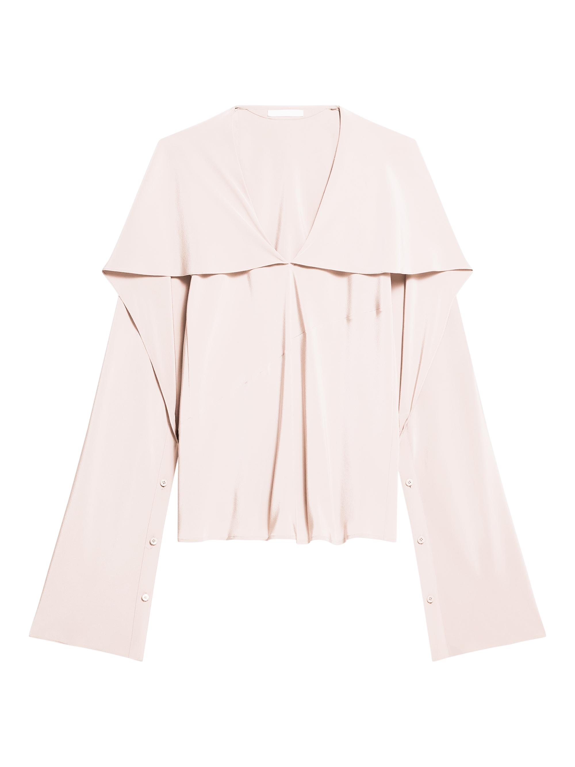 Helmut Lang Women's Silk Scarf Blouse - Cashmere Grey