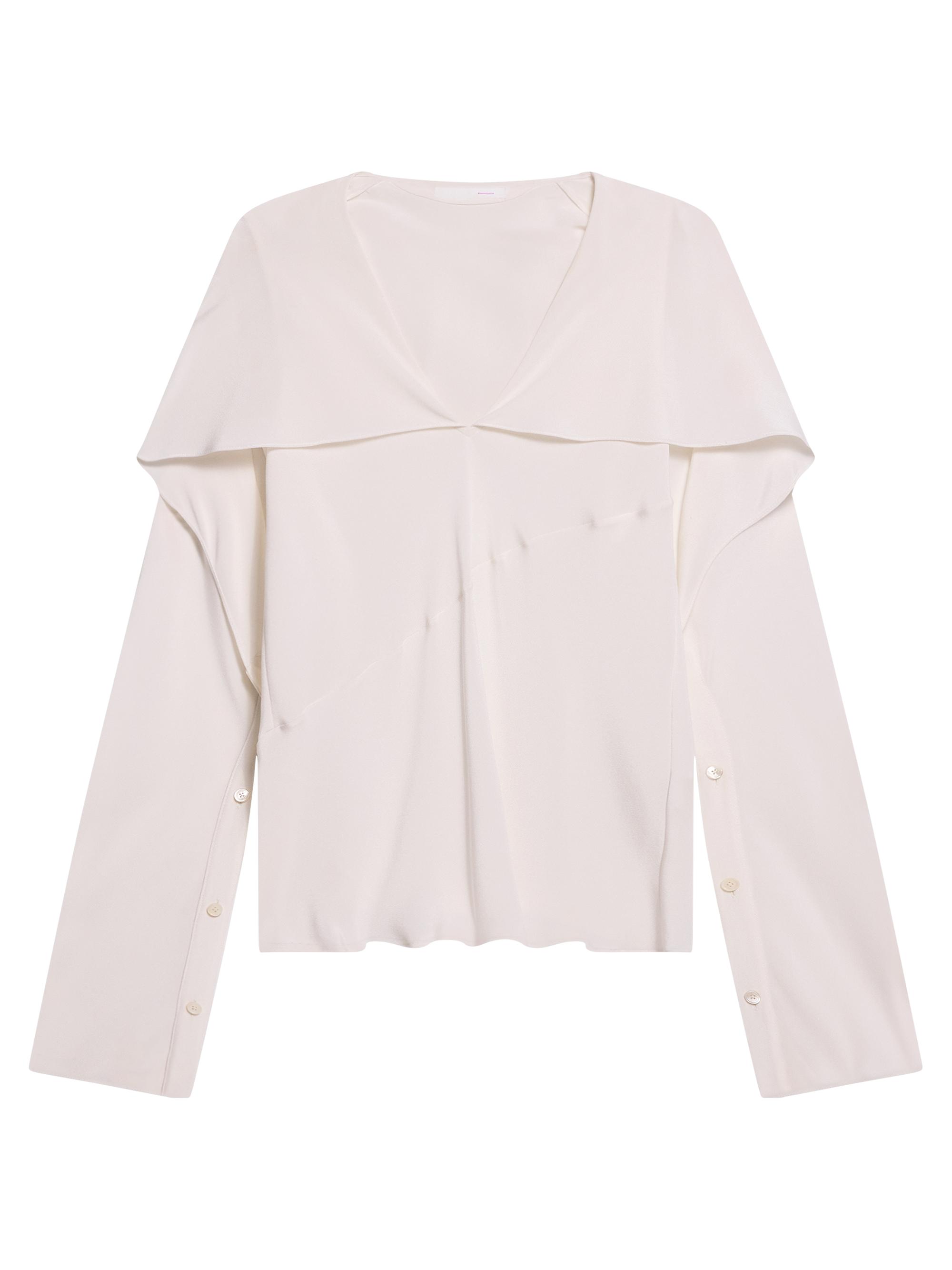 Helmut Lang Draped Asymmetric Long-Sleeve Top | Saks Fifth Avenue